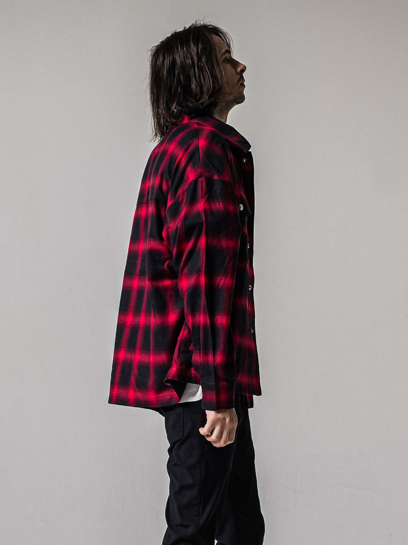 【予約品 11月16日(日) 締切】50s CHECK JK / オンブレチェック シャツジャケット / レッド