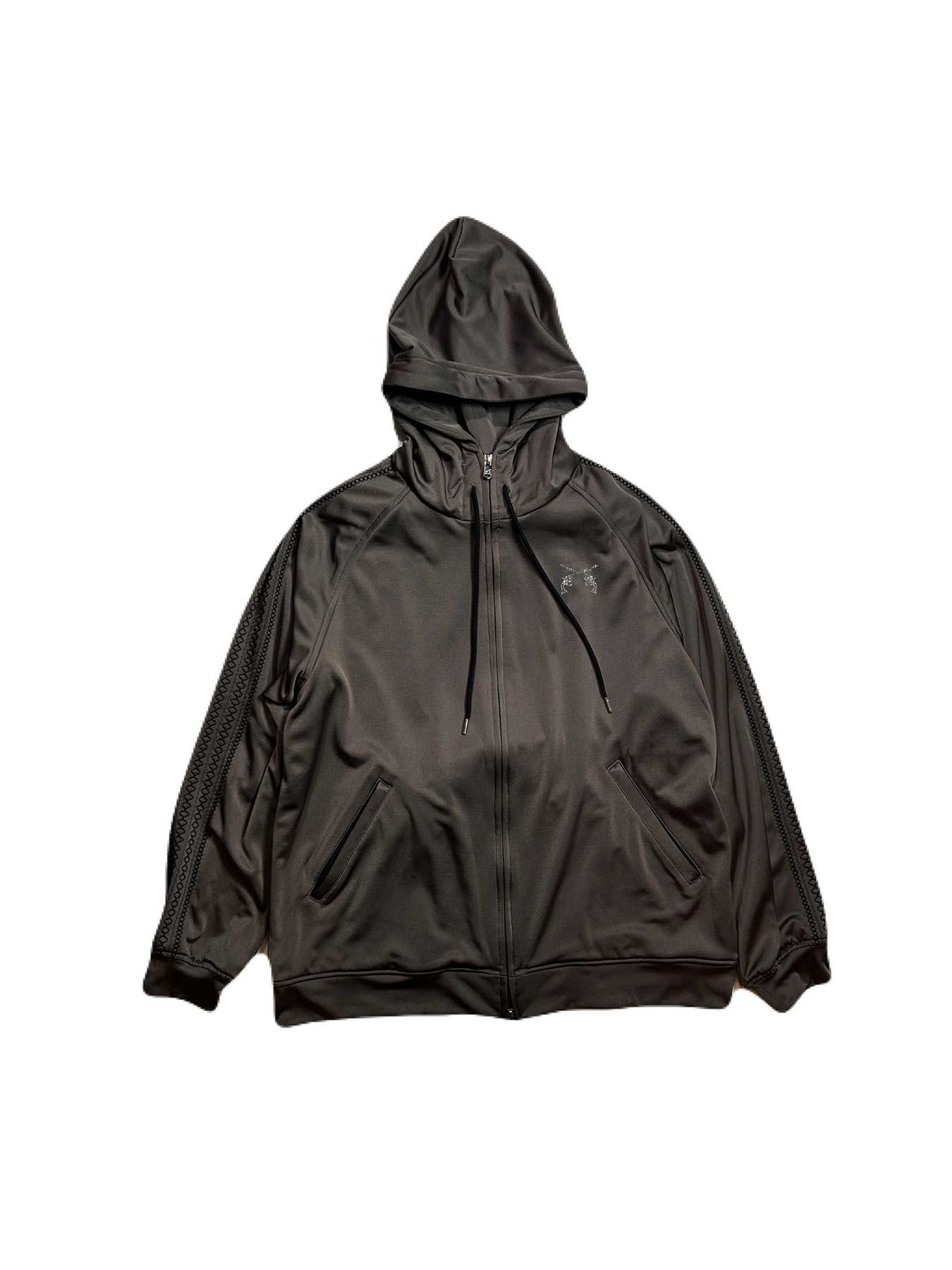 【予約品 8月10日(日) 締切 】SATIN LINE HOODIE A / サテン ラインフーディー / クリスタル グレー