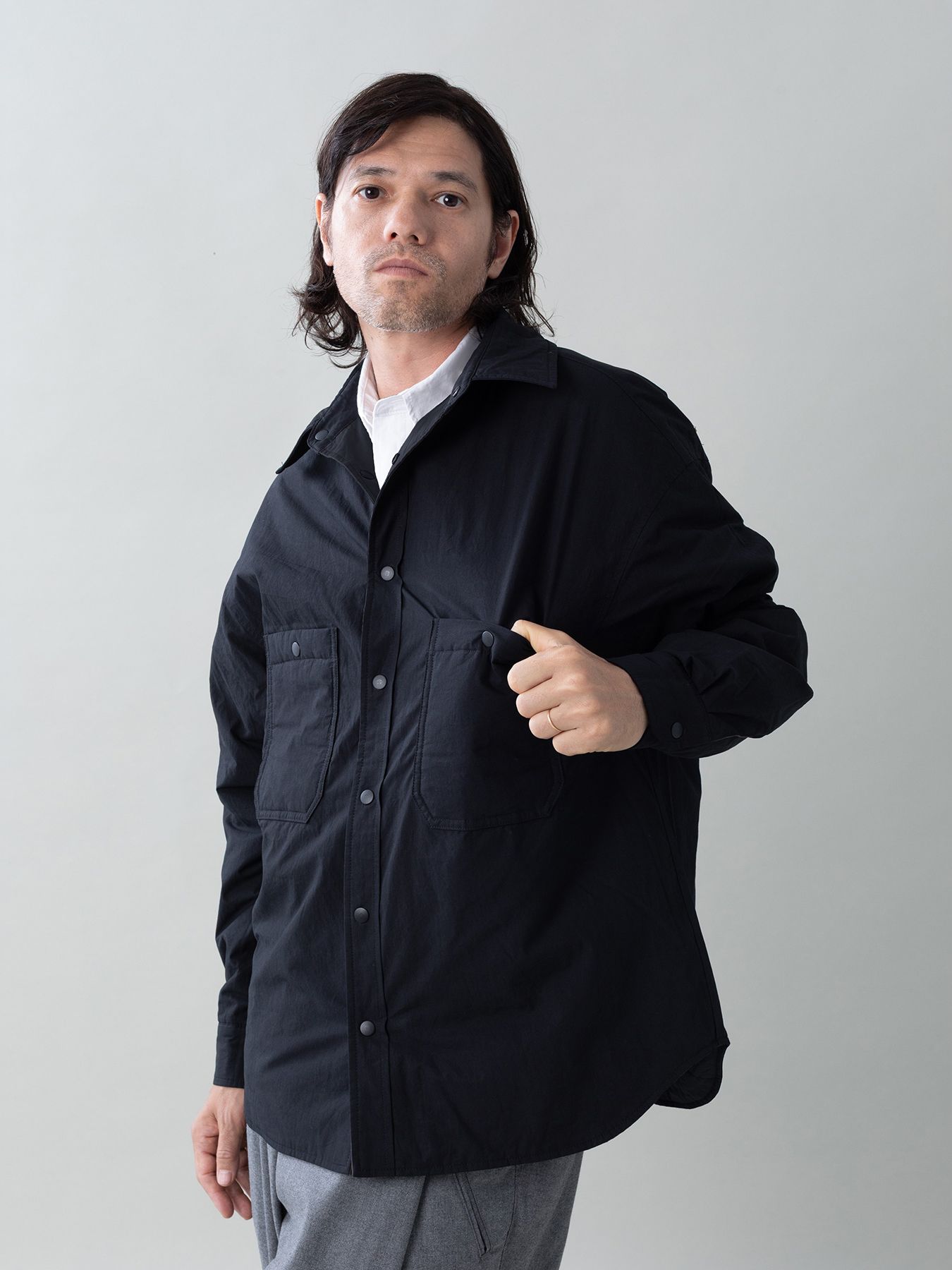 【予約品 5月6日(水) 締切】FLIPPADDING-SHIRTS / リバーシブルシャツ / ブラック×ブラック