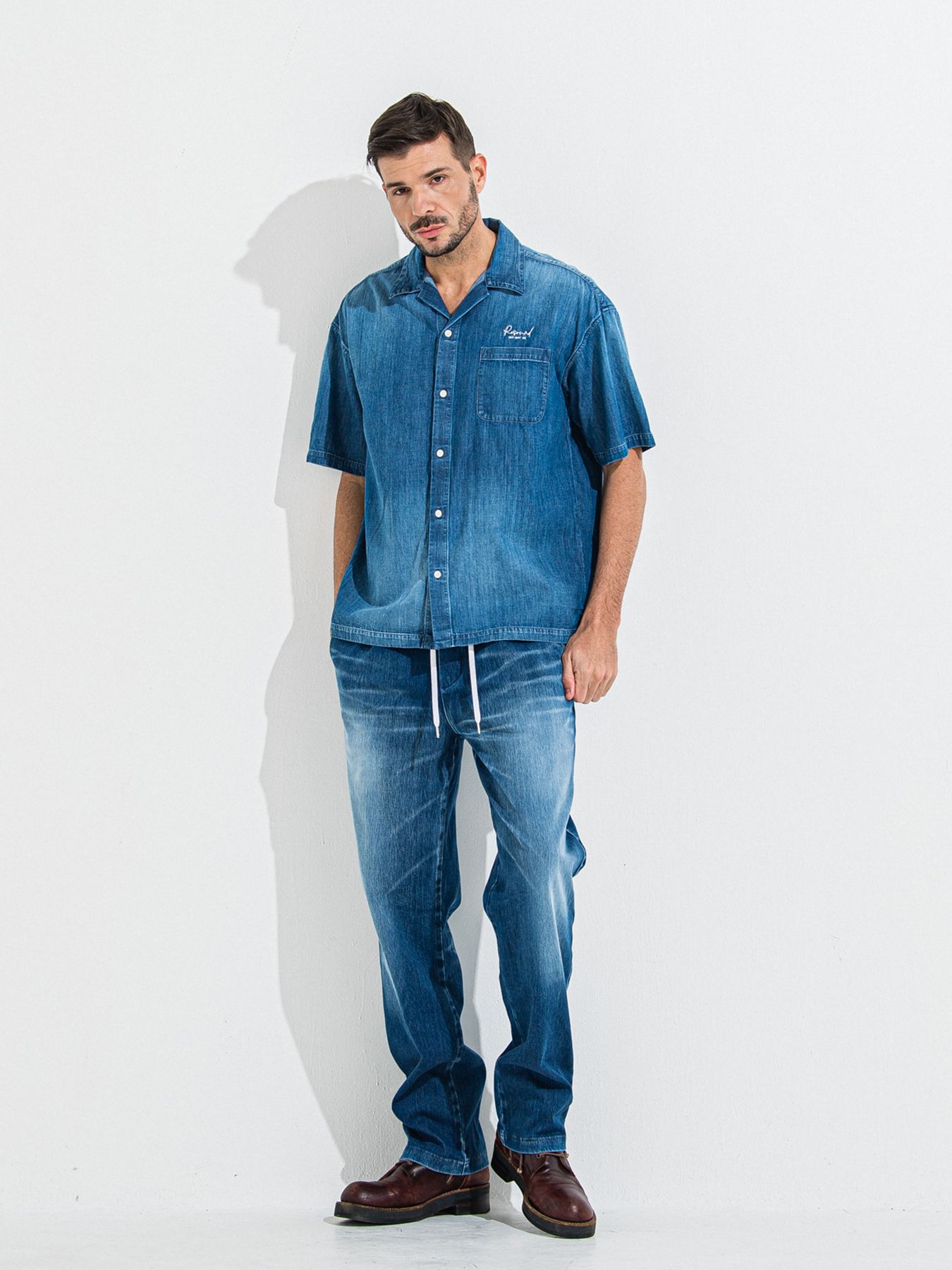 【予約品 】ZACK HALF DENIM SHIRT / ザックハーフスリーブデニムシャツ / ダークインディゴ