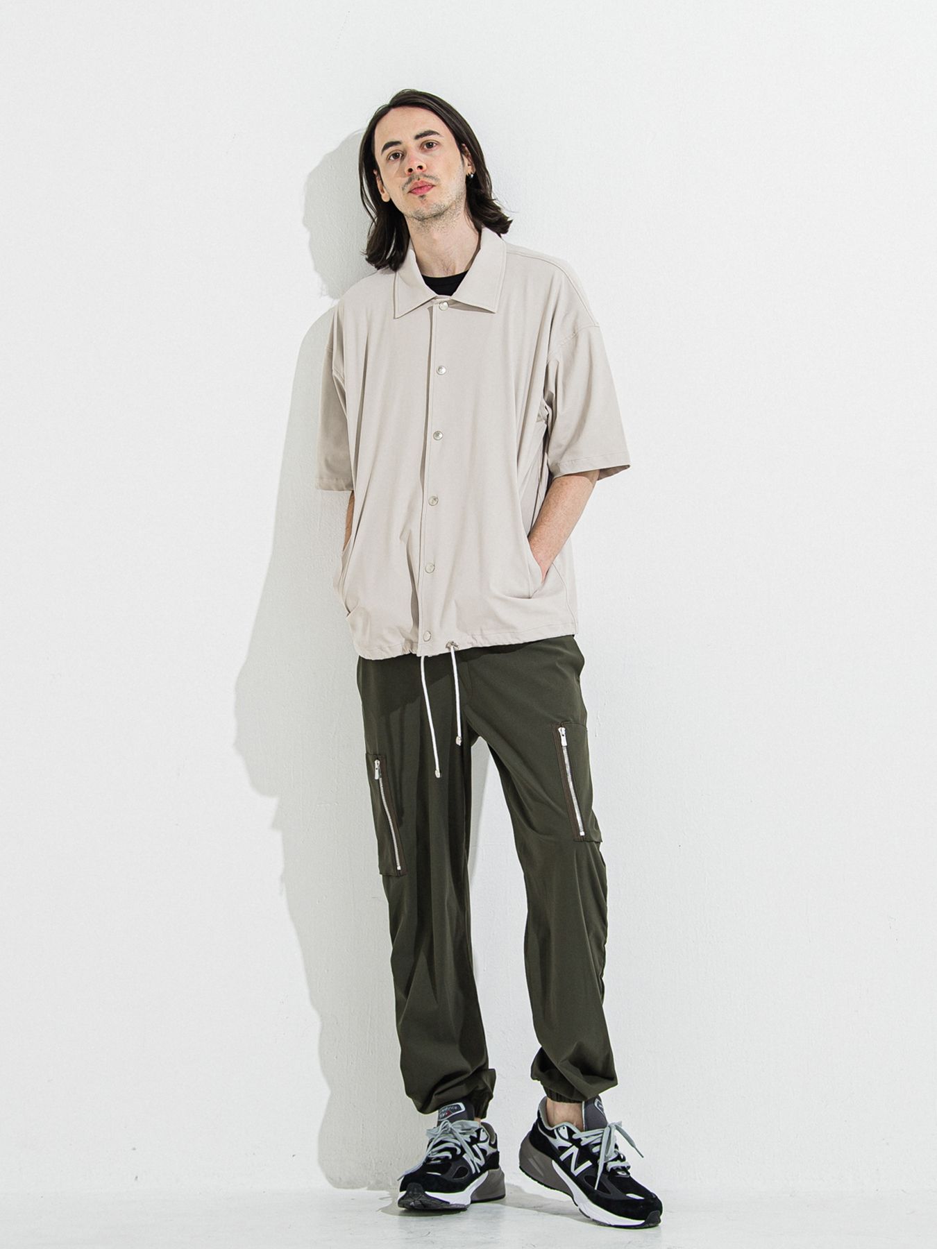 【予約品 】DAVID NYLON CARGO PANTS / デヴィッドナイロンカーゴパンツ / カーキ
