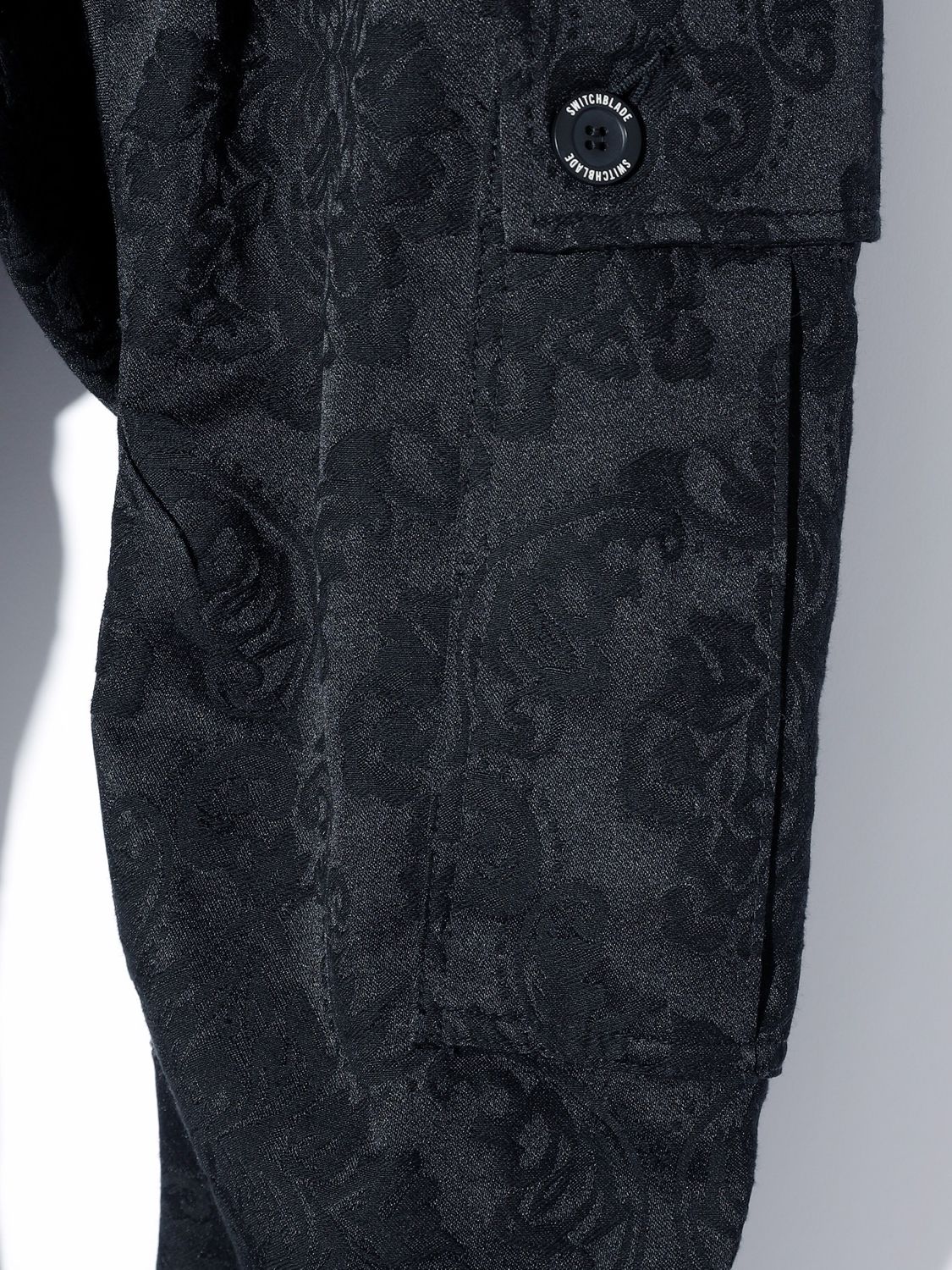 【予約完売】 JACQUARD TAPERED RIDING PT / ジャガードパンツ / BLACK