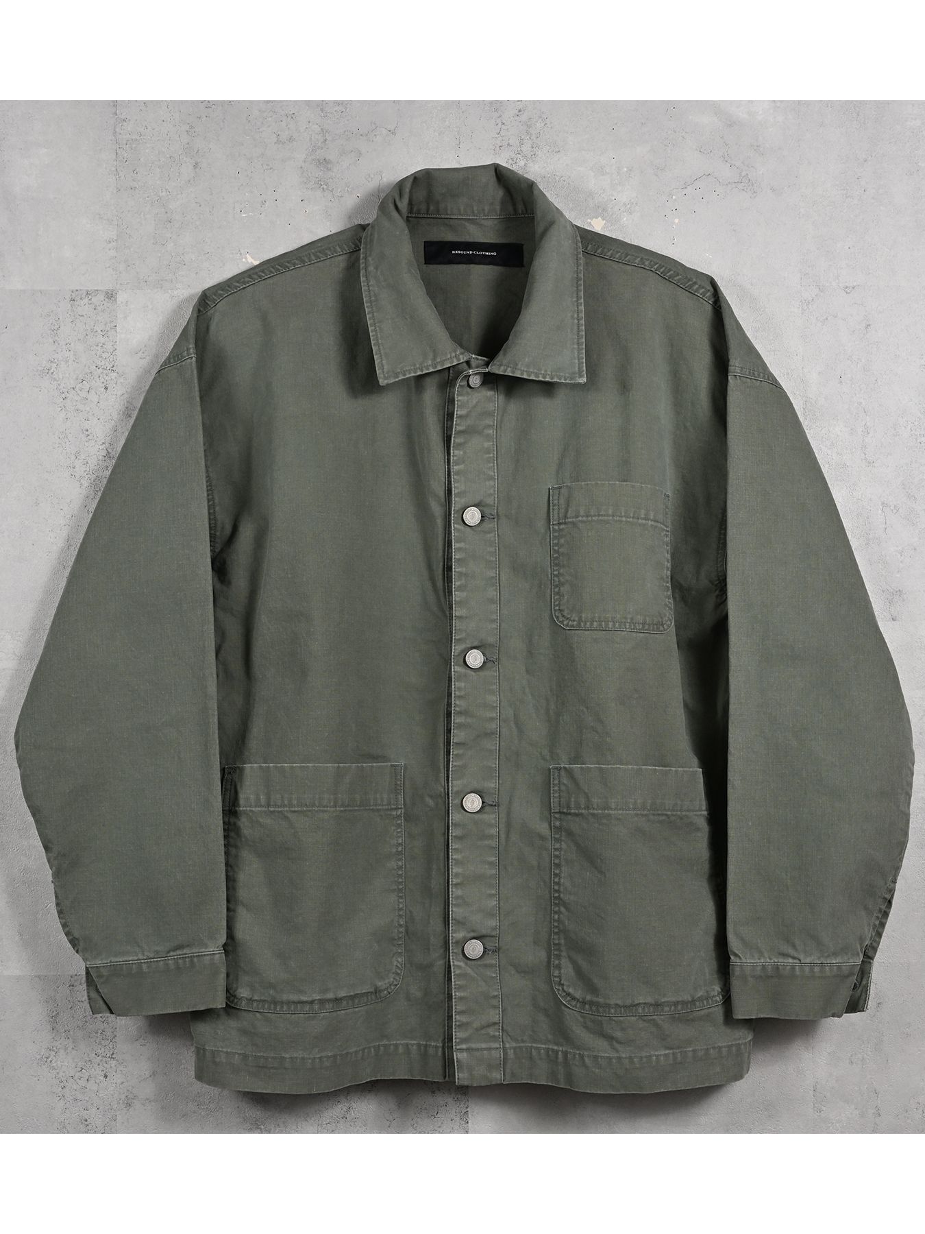 【予約品 11月16日(日) 締切】RC COVER ALL / ミリタリーキャンバス カーバーオールジャケット / ダークカーキ