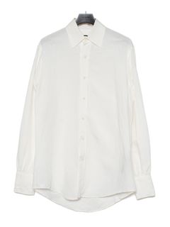【予約品 9月27日(日) 締切】レーヨン リネン トロピカル ウォッシュ タンブラー仕上げ L/S ドレスシャツ / WHITE