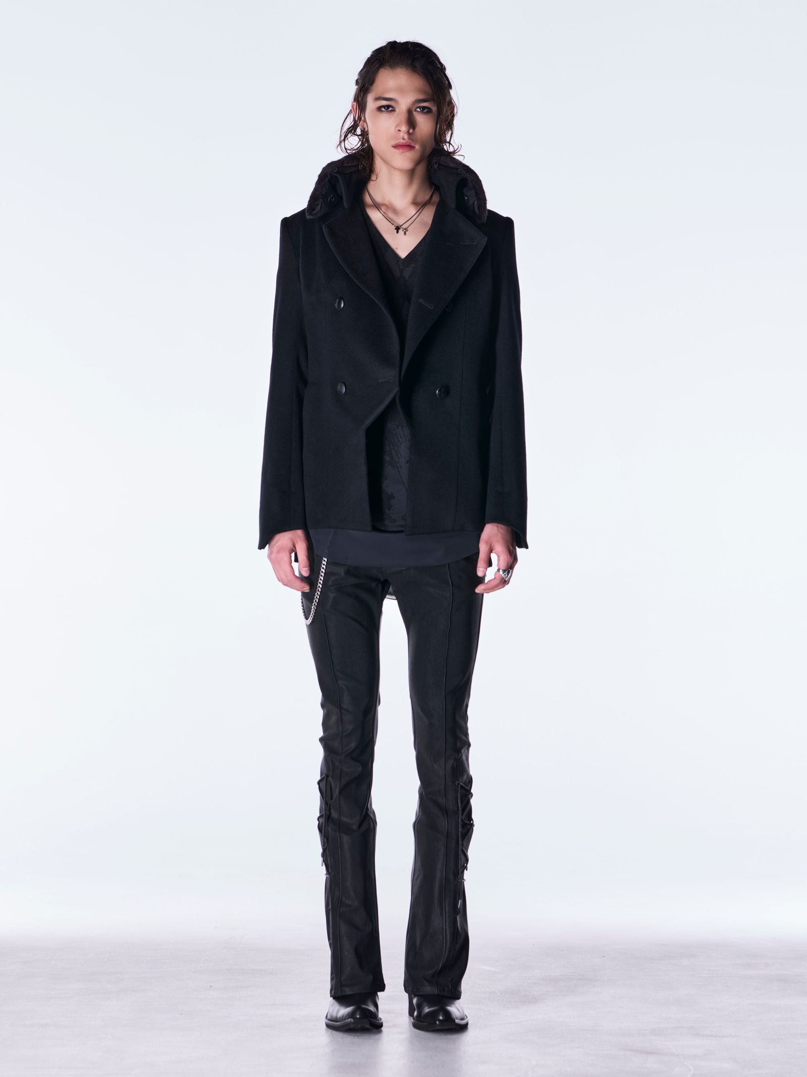 【予約品 6月29日(月) 締切】Beaver Fur Napoleon Jacket / ファー ナポレオンジャケット / ブラック