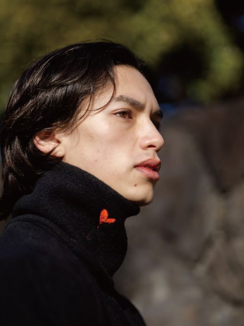 ネックウォーマー Tiphanieブラック×レッド メゾンオノレ パリMAISON HONORE PARIS
