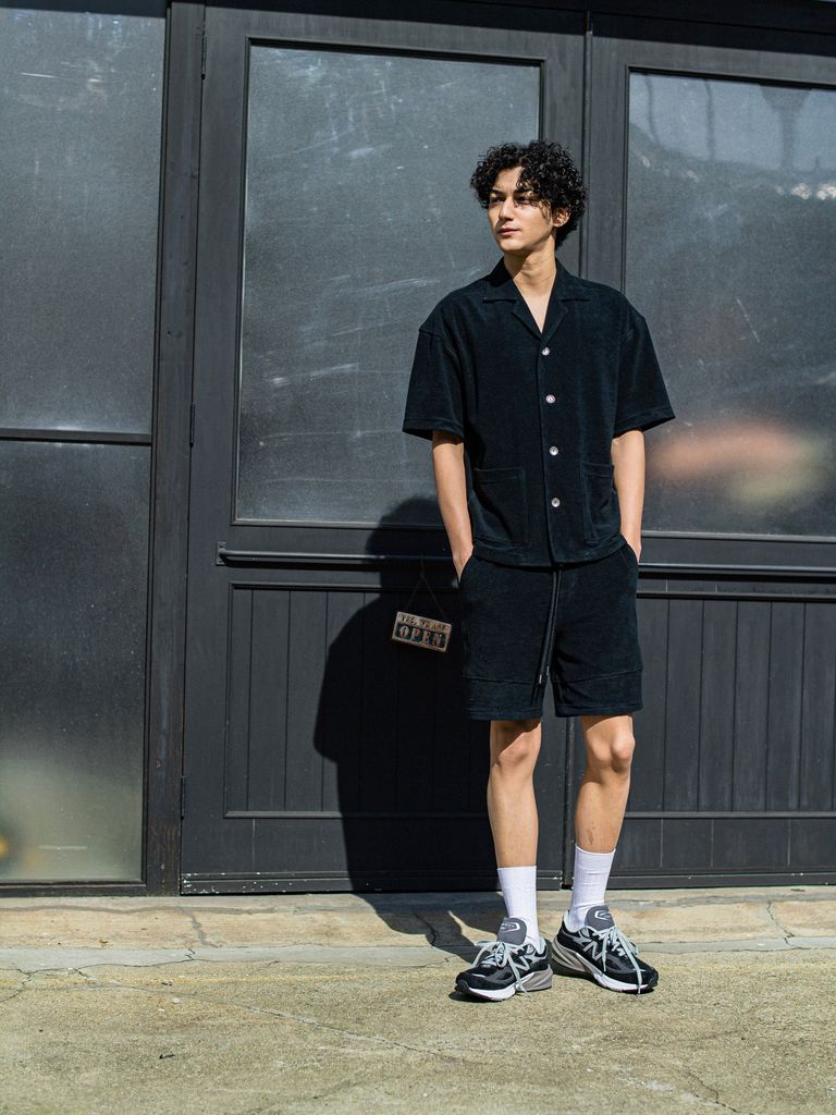《予約品3月3日18：00締め》 PILE BEACH SHIRTS / パイルシャツ / ブラック