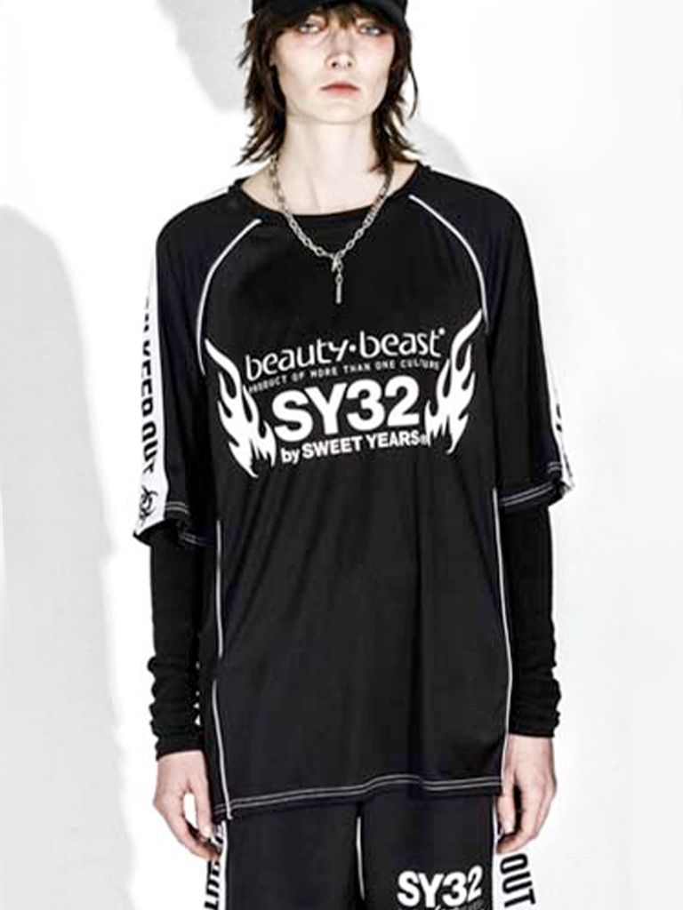 限定コラボ【SY32 by SWEET YEARS×beauty beast】長袖Tシャツ SY32 by SWEET YEARS - Wネームコラボ beauty:beast ×SY32