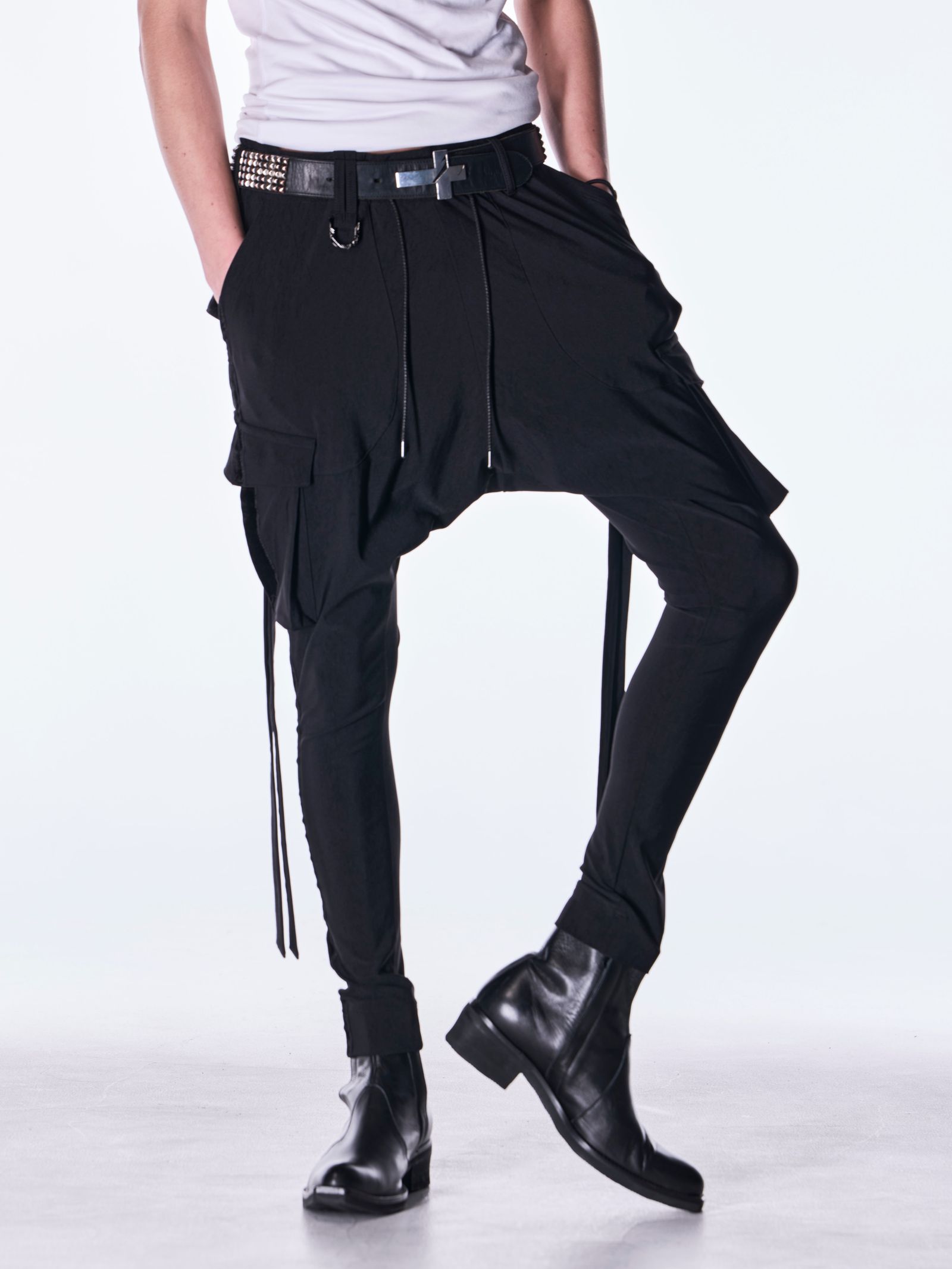 【予約品 6月29日(月) 締切】High Tension Jersey Sarrouel Pants / サルエルパンツ / ブラック