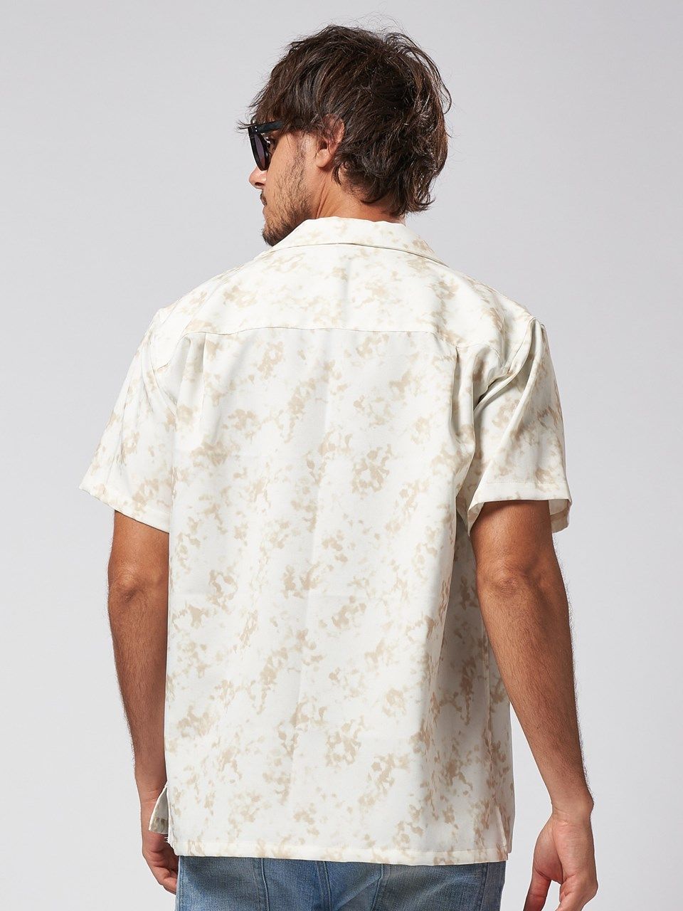 《予約品》 patterned s/s shirt / ハワイアンシャツ / ライトイエロー