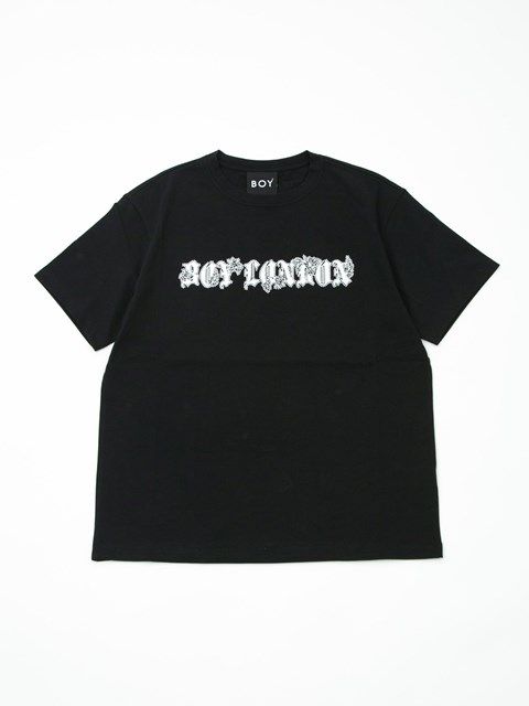 FLOCKY PRINTED HEAVY WEIGHT TEE / Tシャツ / ブラック 【BOY LONDON】