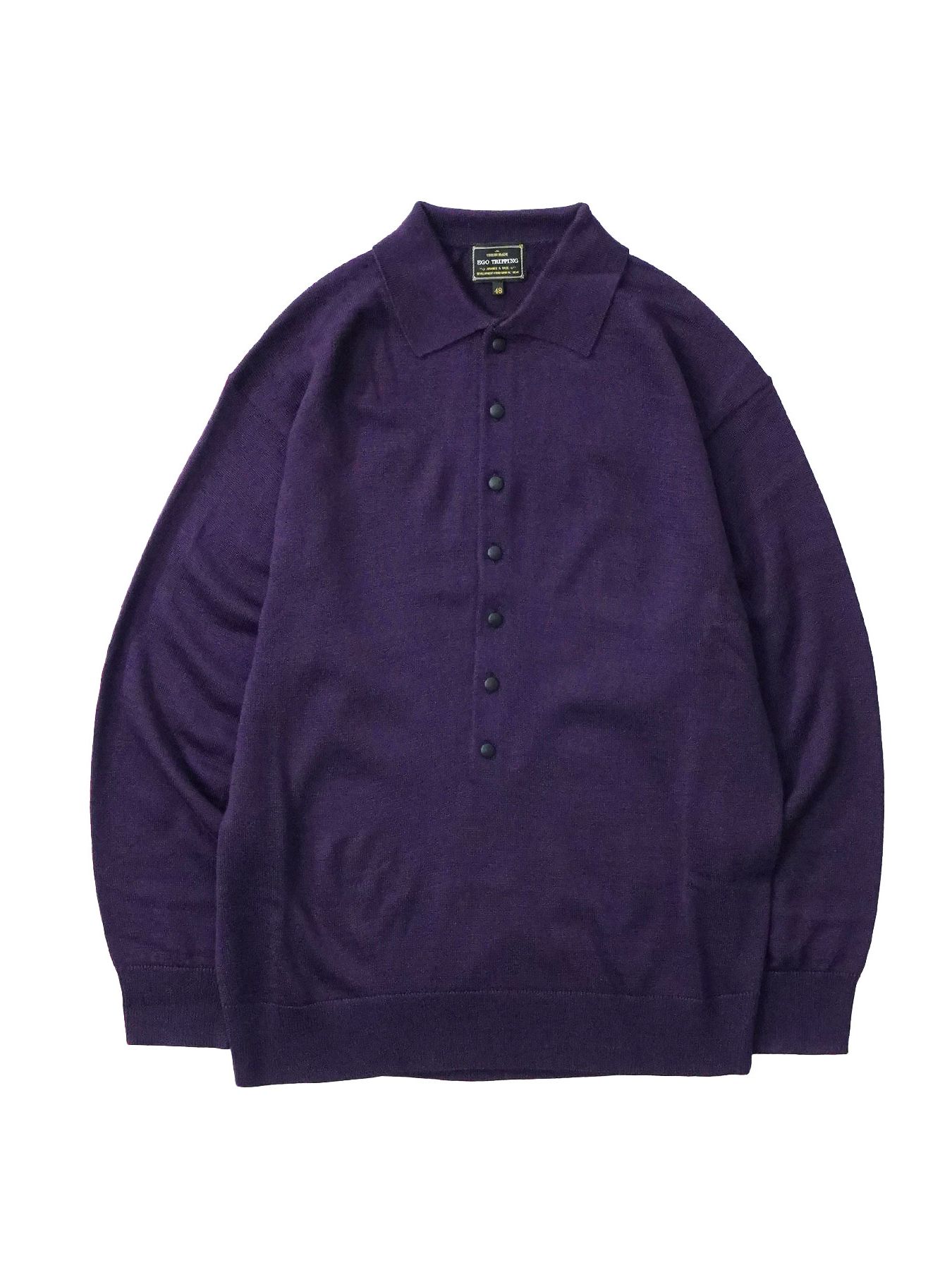 【予約品】 POLOPRO / ニットポロ / パープル