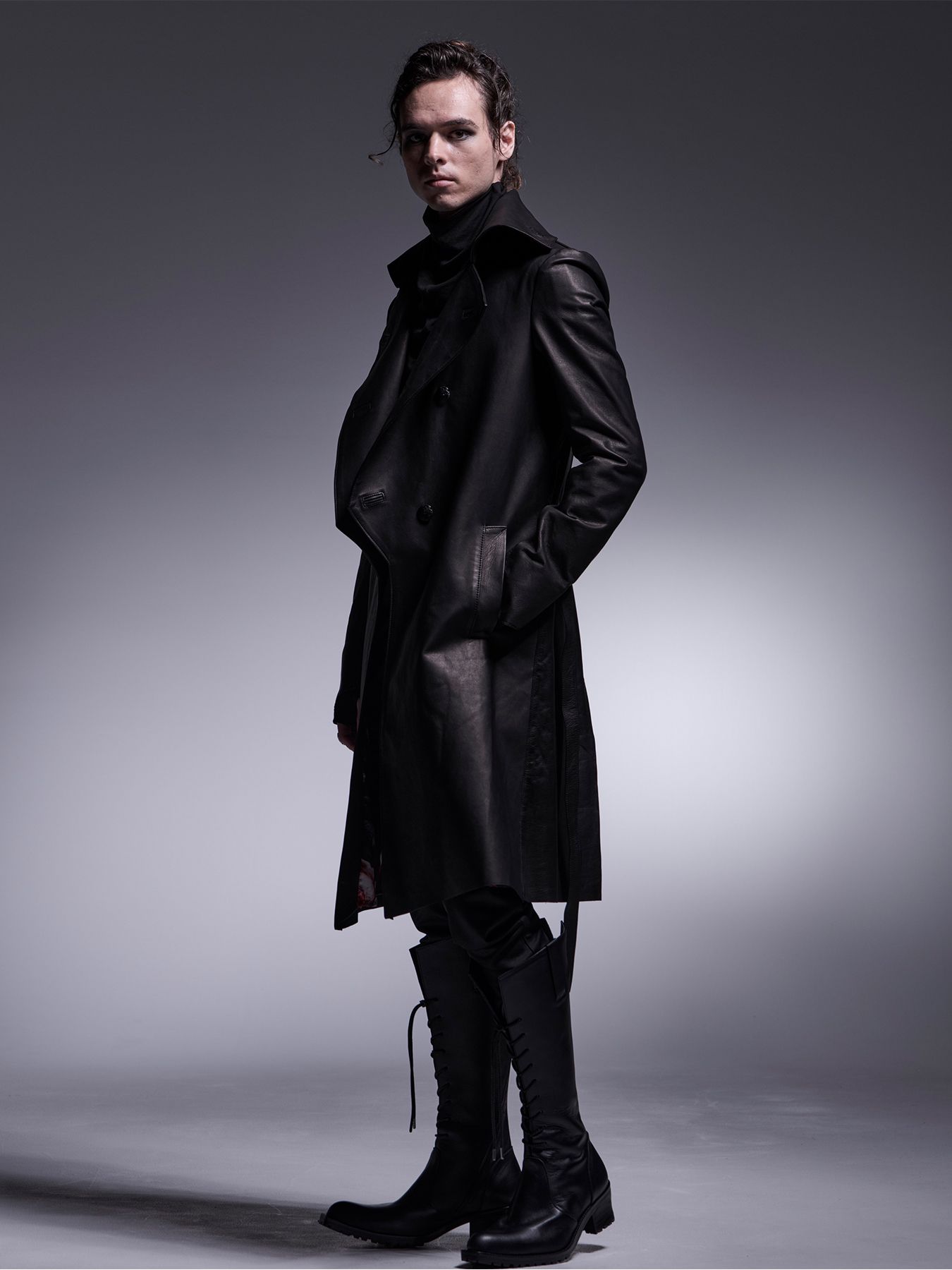 【予約品 7月13日(日) 締切】Long Leather Napoleon / ロングレザーナポレオンジャケット / ブラック