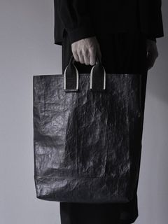《予約品》 Dyneema® Leather トートバッグ  / ブラック / 即納