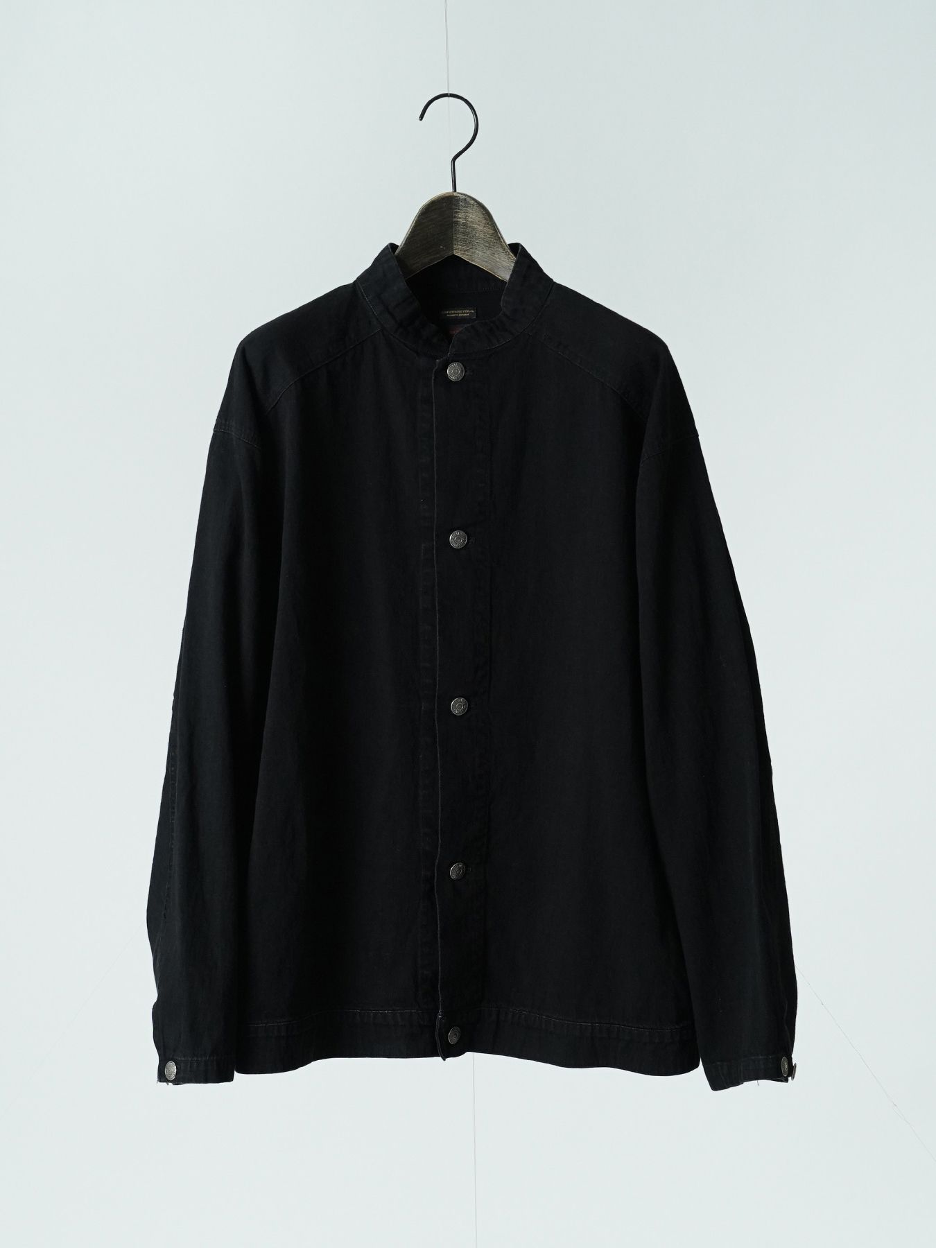 【予約品 5月27日(水) 締切】BOURGERON-DENIMJACKET aged / エイジド加工 ライトオンスデニム シャツジャケット / ブラック