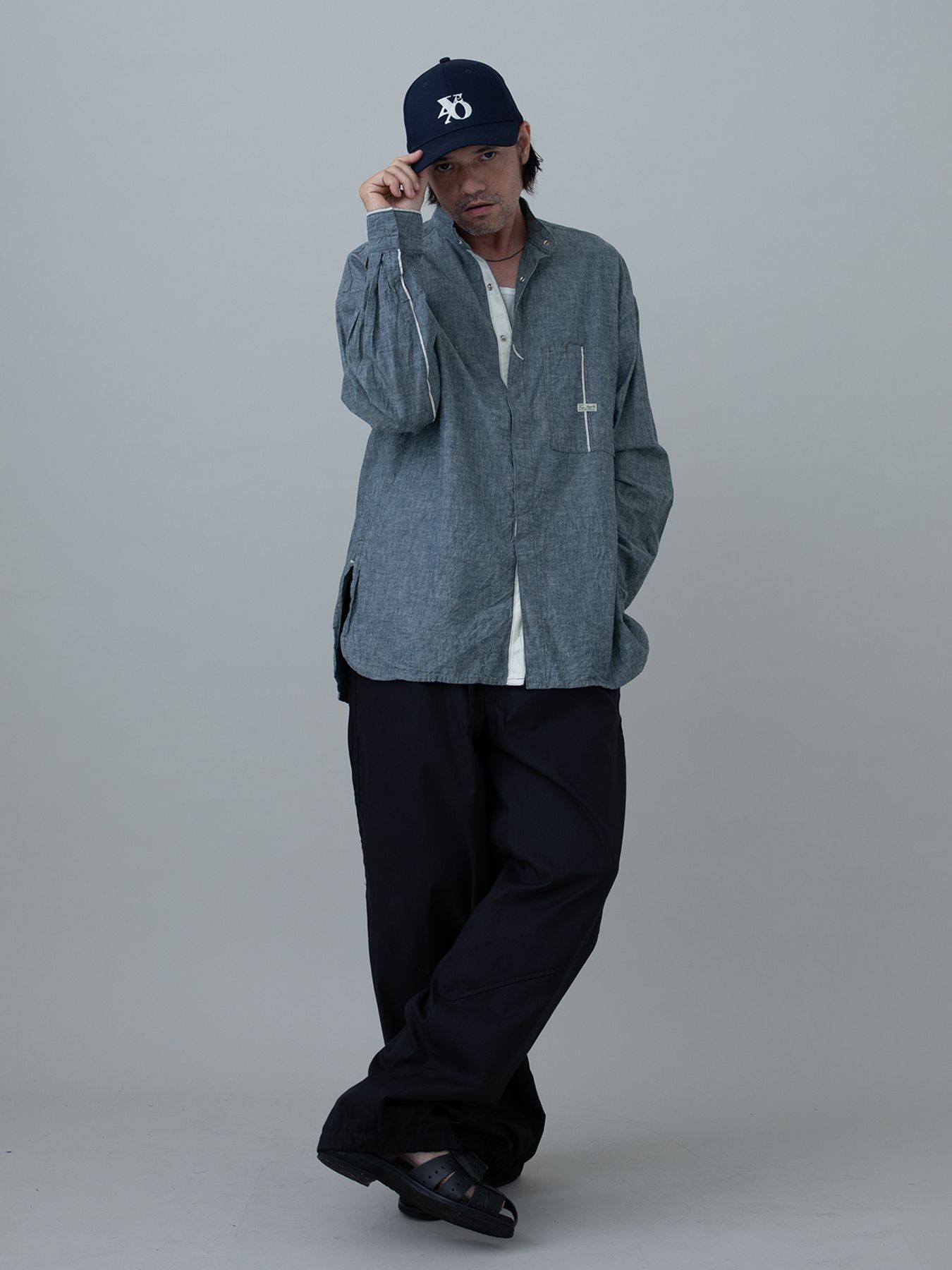 【予約品 11月23日(日) 締切】AKAMIMISHIRTS / オフィサーシャツ / INDIGO/NANY