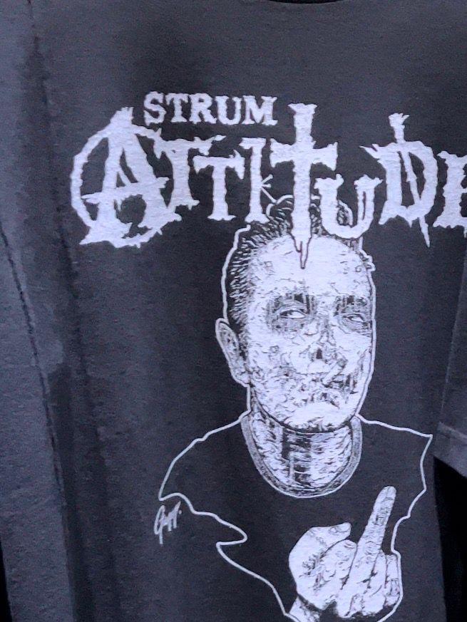 30/- ナチュラルソフト天竺 クルーネック ワイド T シャツ / Crew Neck T-shirt / ブラック 【STRUM】