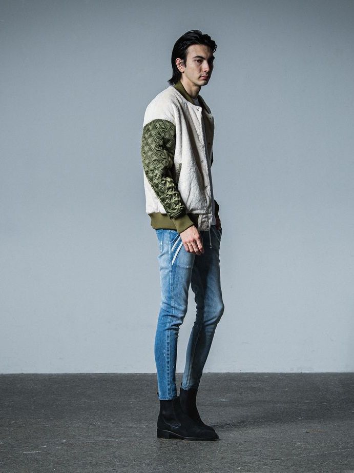 《予約品》 BOA OVER  VARSITY JACKET  / ボアスタジャン / カーキ