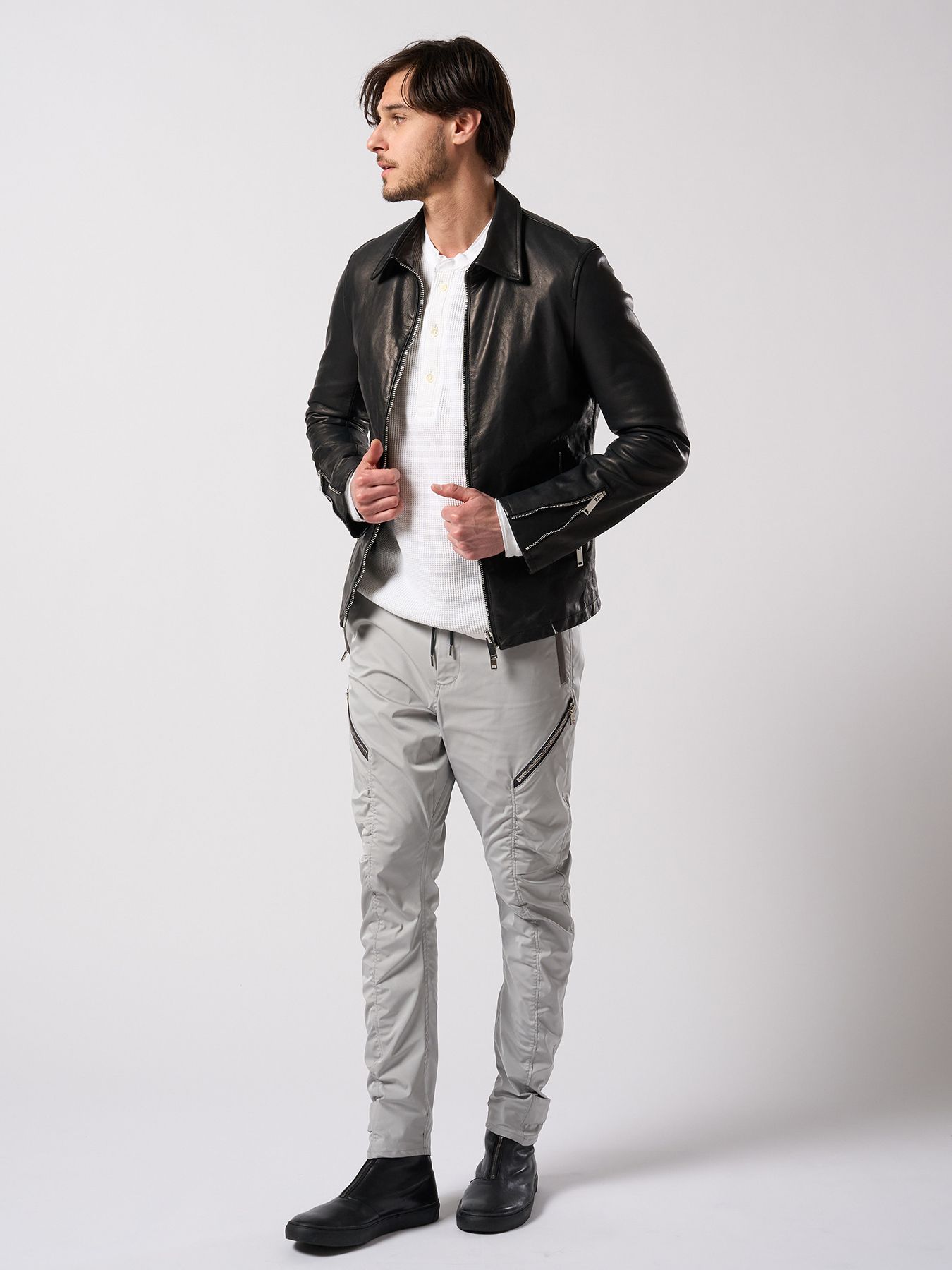 【予約品 4月19日(日) 18時締切】puckering banana teck pants / パッカリング バナナ テックパンツ / ライトグレー