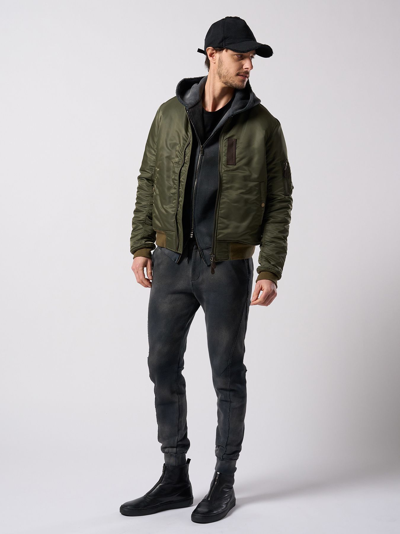 【予約品 4月19日(日) 18時締切】fade zip-up hoodie / フェード ジップアップ フーディー / フェードブラック