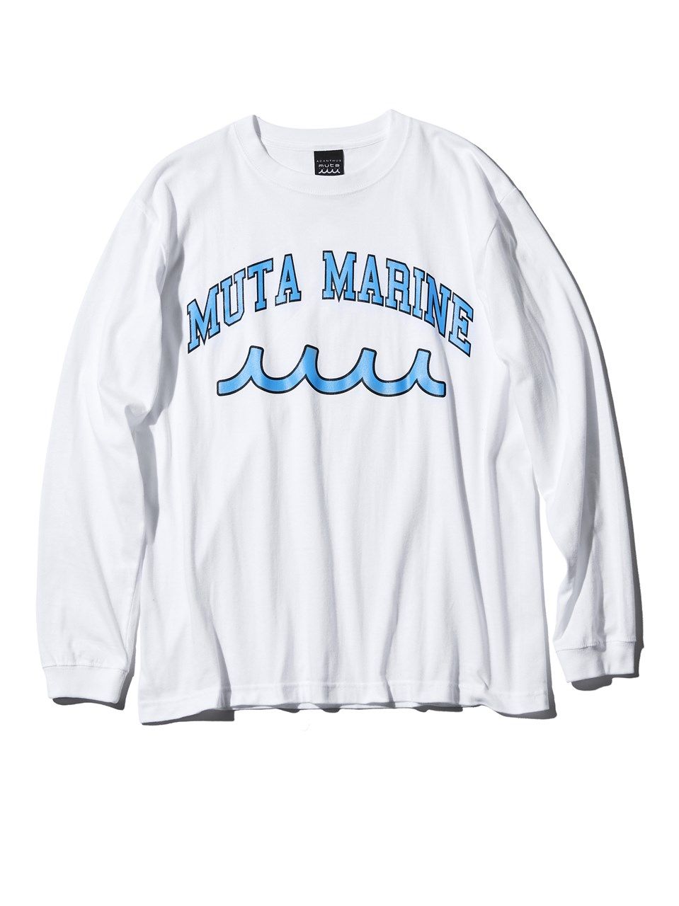 muta - muta College Logo L/S Tee / Tシャツ / ホワイト・ブルー