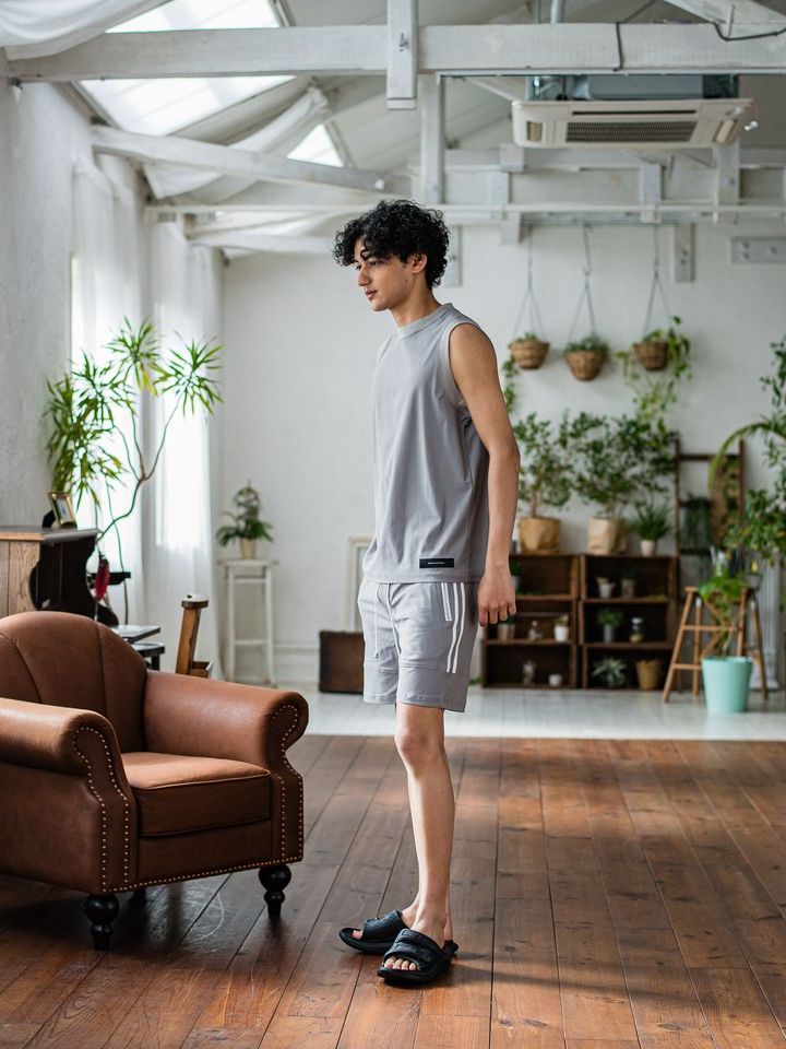 《予約品3月3日18：00締め》 Johnson NYLON HP / ハーフパンツ / グレー・ホワイト