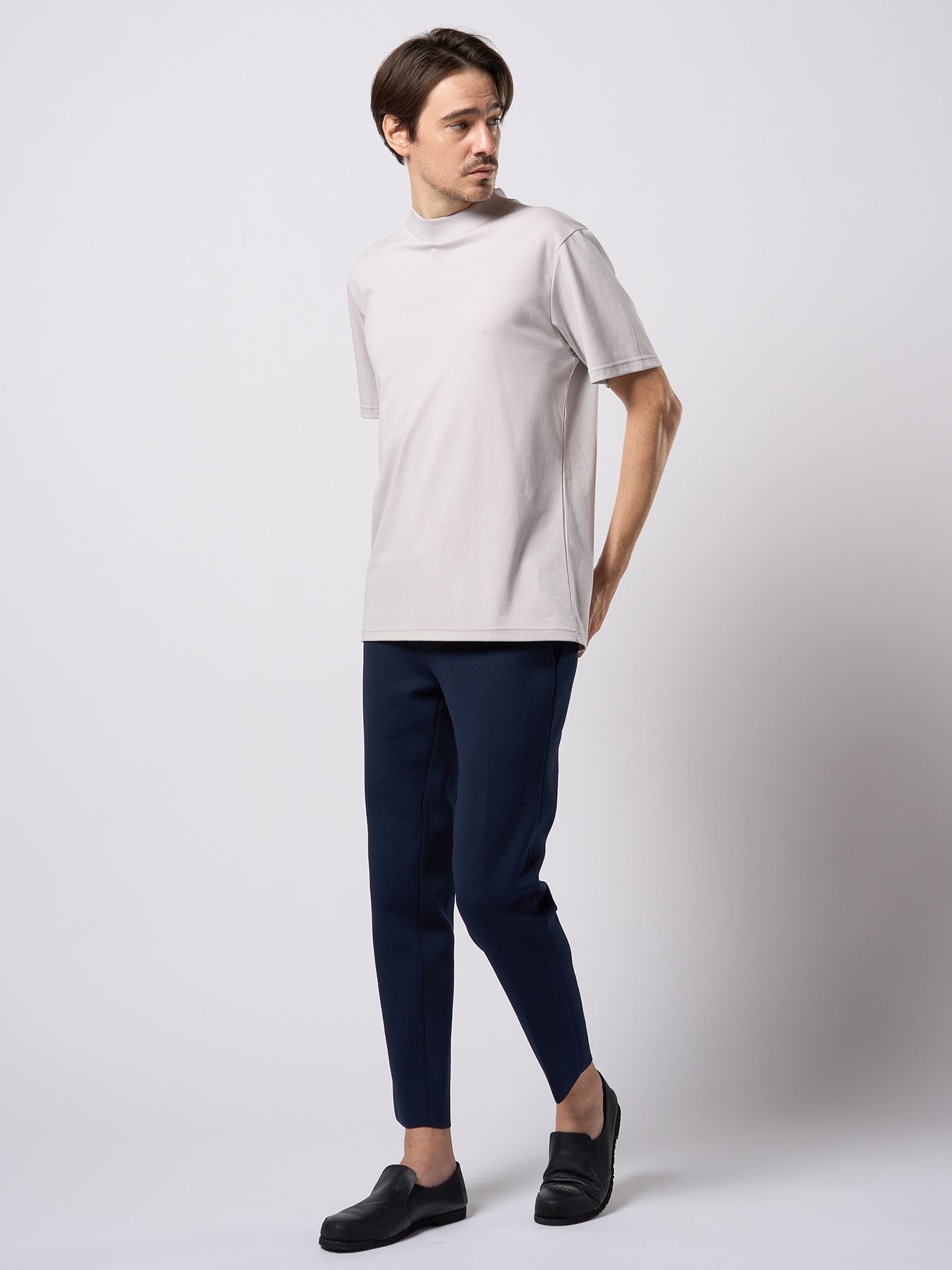【予約品 9月23日(火) 締切】function knit easy slacks (jacquard check) / ファンクションニットイージースラックス (ジャガードチェック) / ネイビーチェック