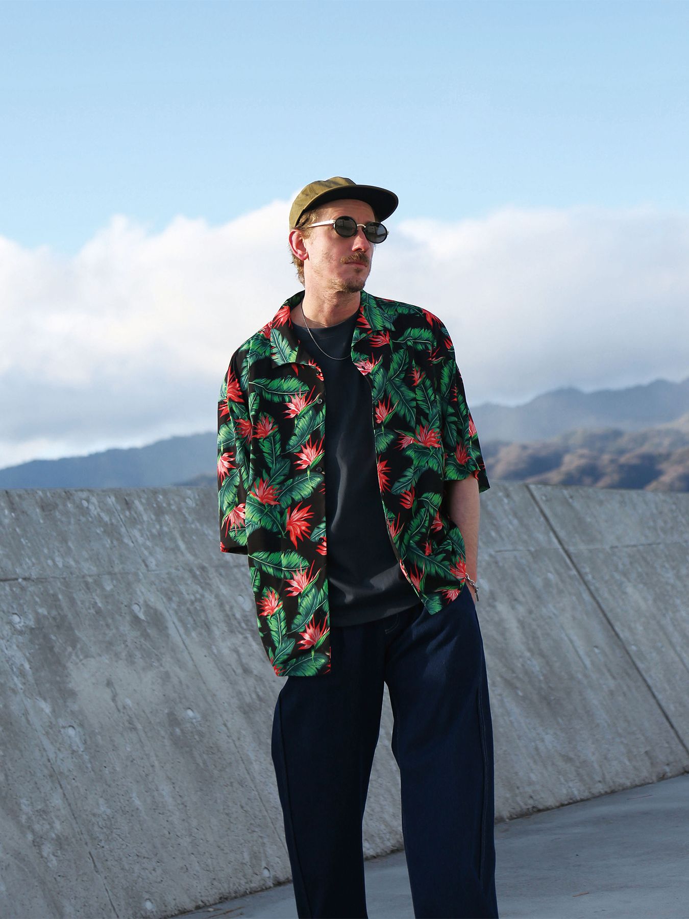 OVERTONE SHIRTS / オーバートーンシャツ / ブラックグリーン【QUOLT】