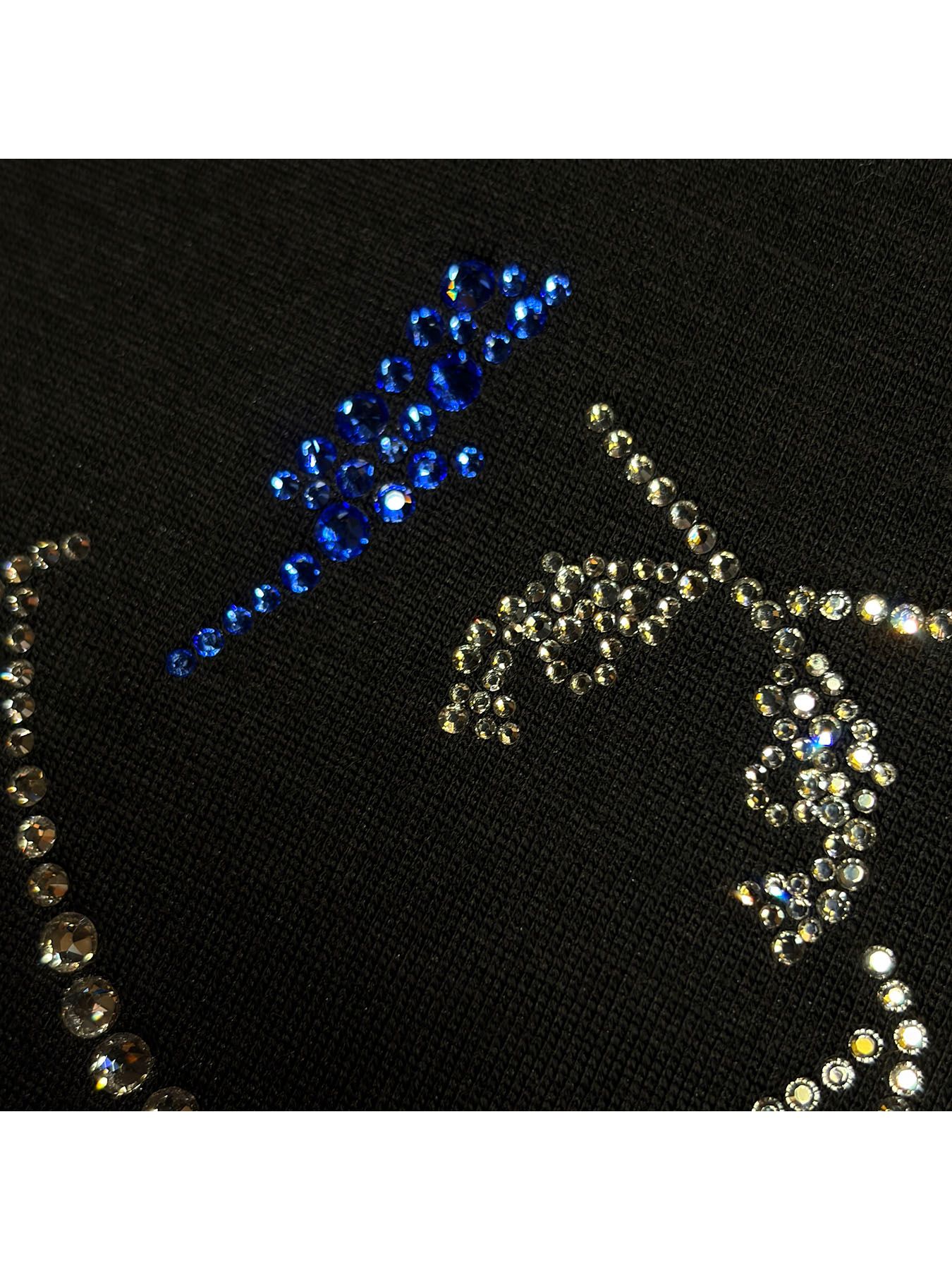 【予約品 3月9日(月) 18:00 締切】WO/JER S/TEE SMI/SWA / ウールジャージ スワロフスキー スマイル Tシャツ / ブラック