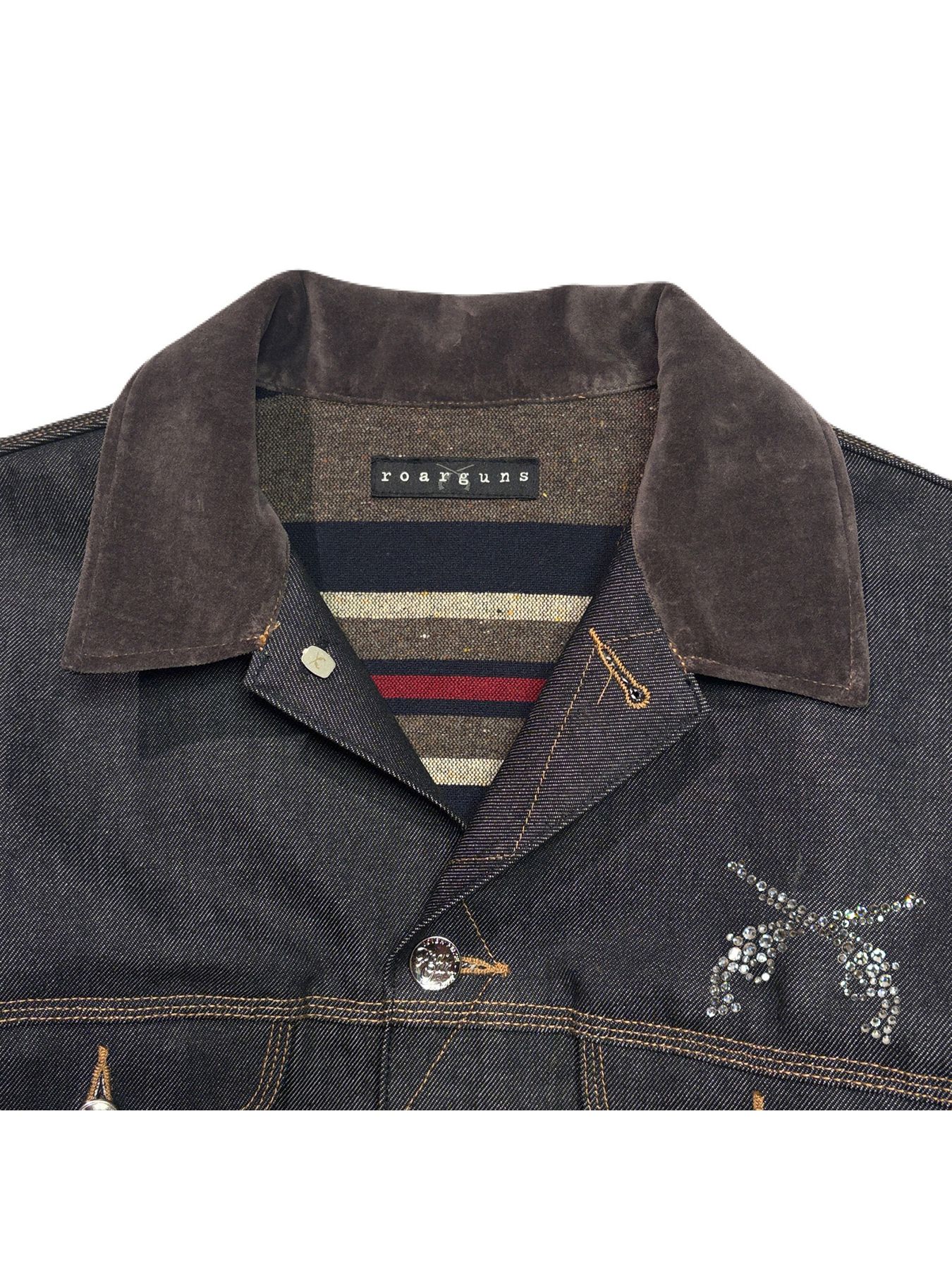 【予約品 3月9日(月) 18:00 締切】VIN/DEN/JK SWARRO / クリスタルクロスガン ヴィンテージ デニム ジャケット / ブラック