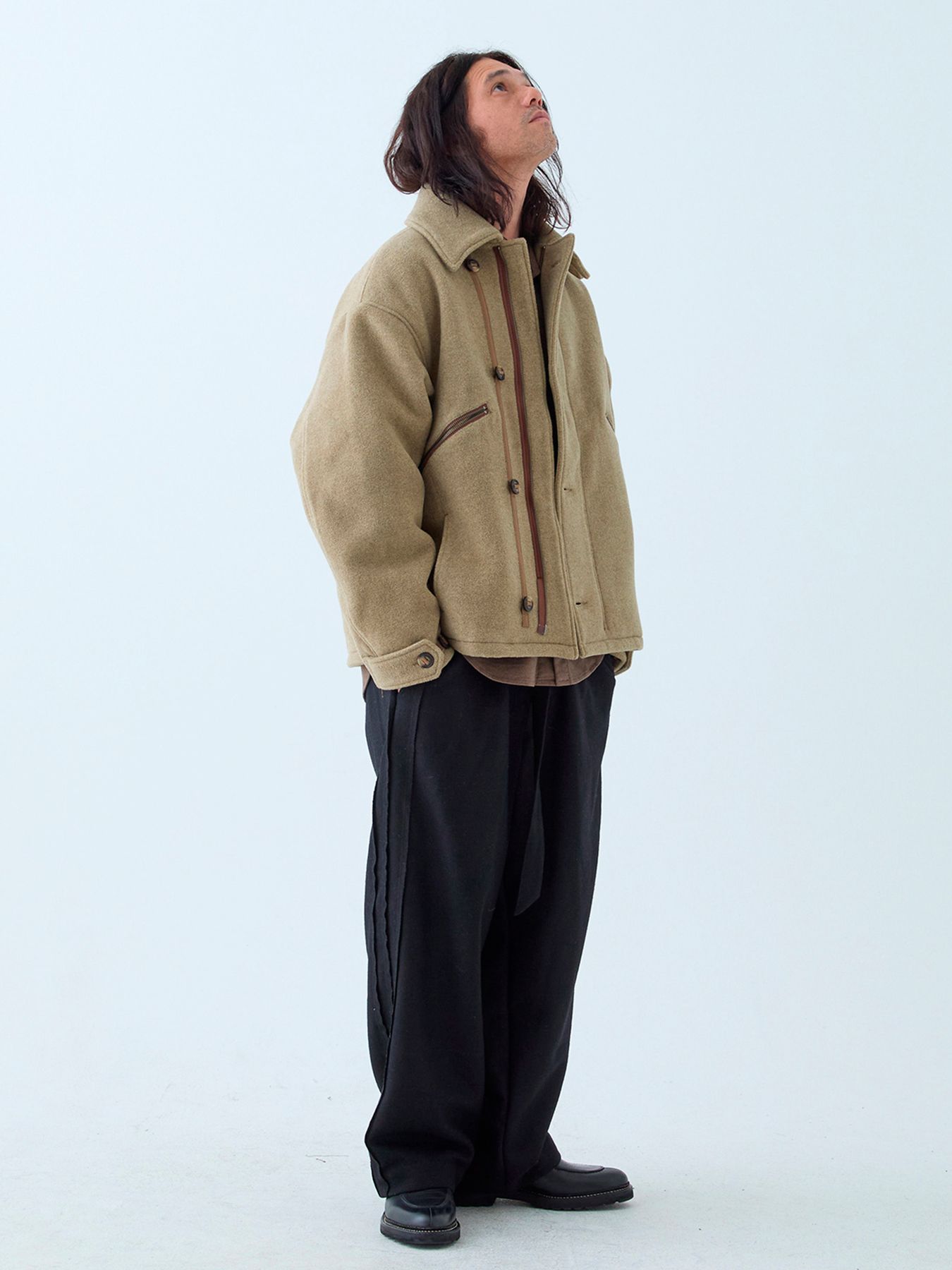 【予約品 6月2日(月) AM10時 締切】Sporuge / ワイドトラウザーズ / ブラック