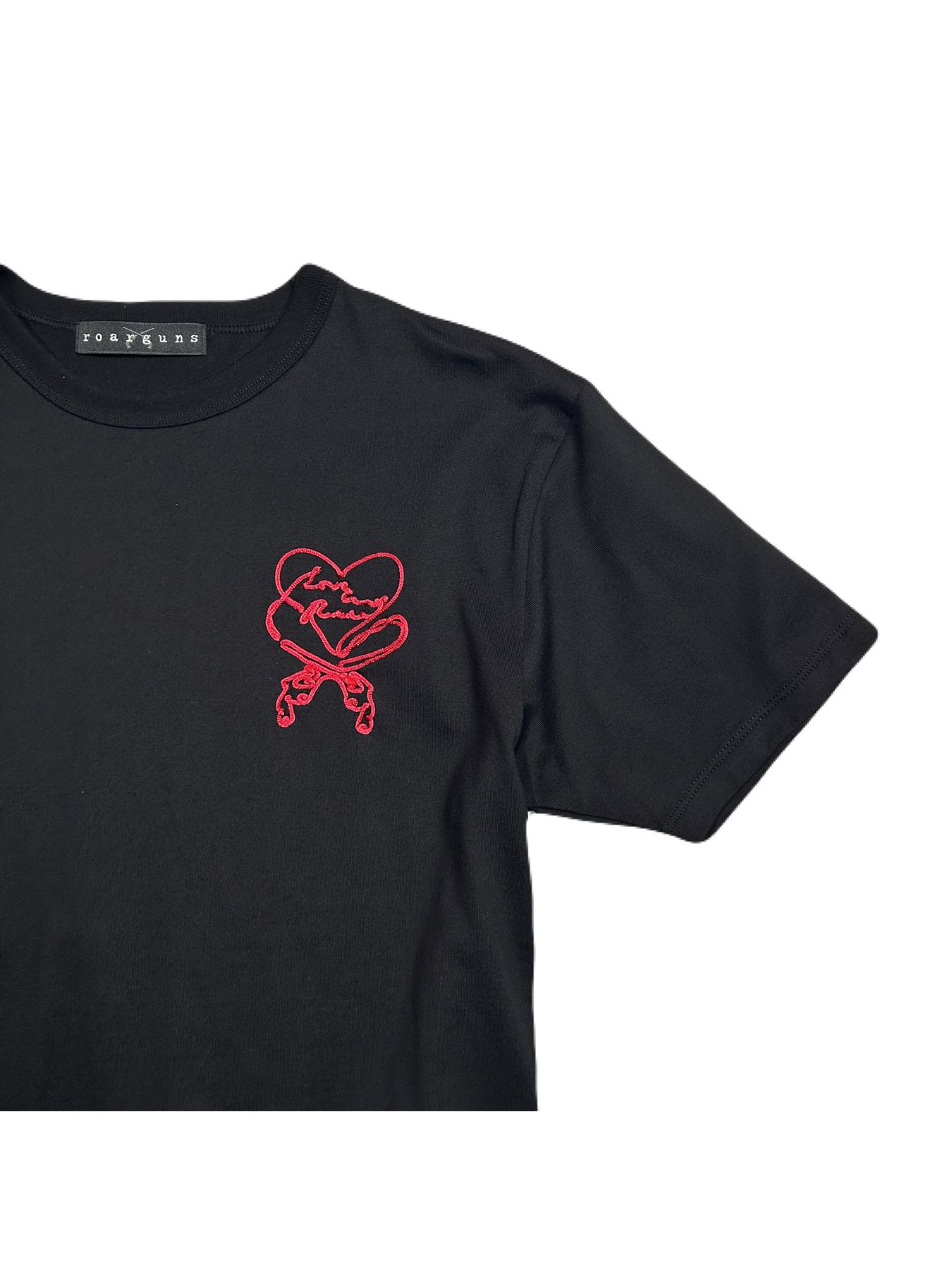 【予約品 8月10日(日) 締切 】WOMENS HEART CARD EMB T / ハートカード エンブロイダリー Tシャツ / ブラック
