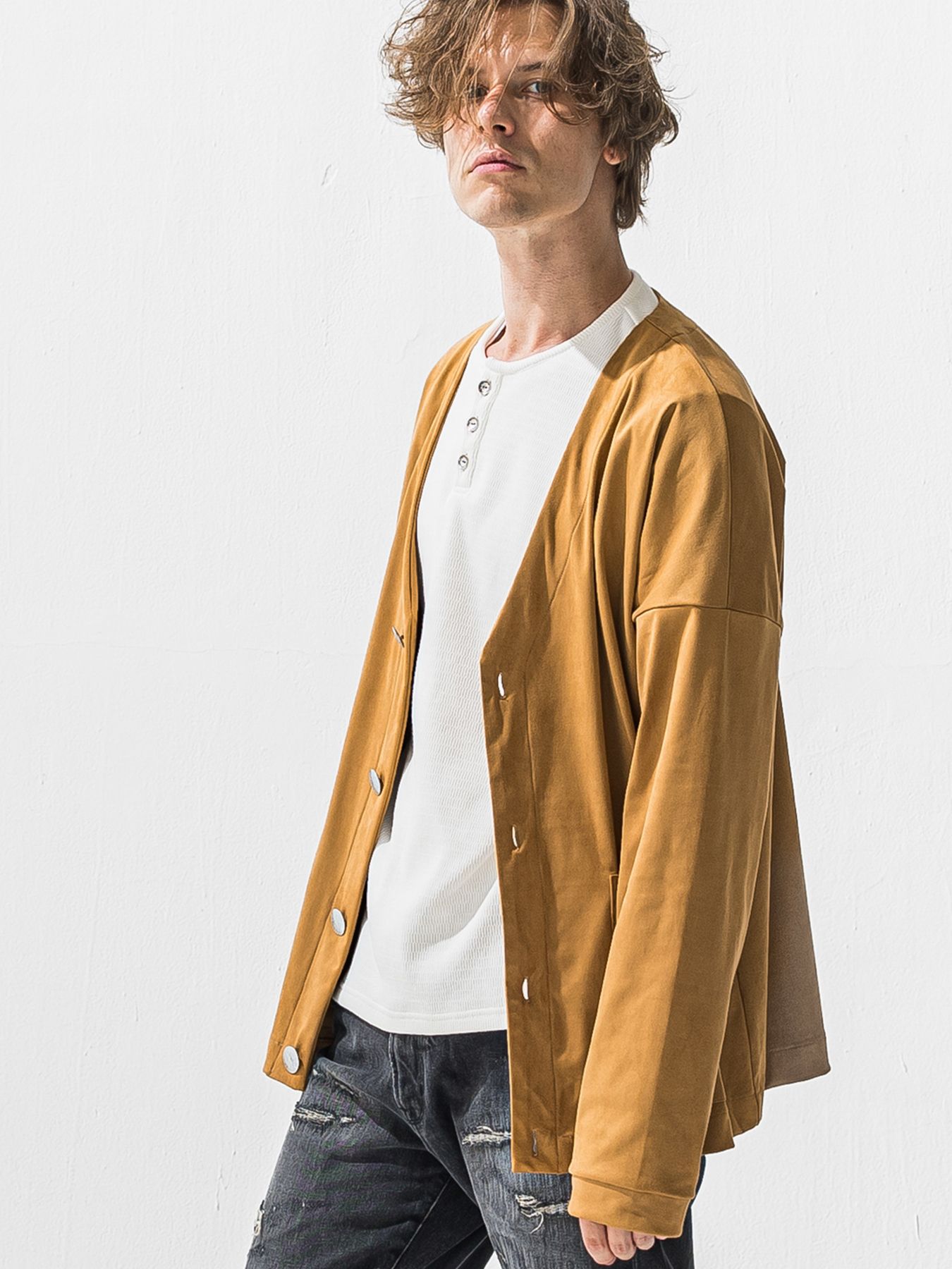 【予約品 9月6日(日) 締切】SUEDE CARDIGAN / スウェードカーディガン / ベージュ