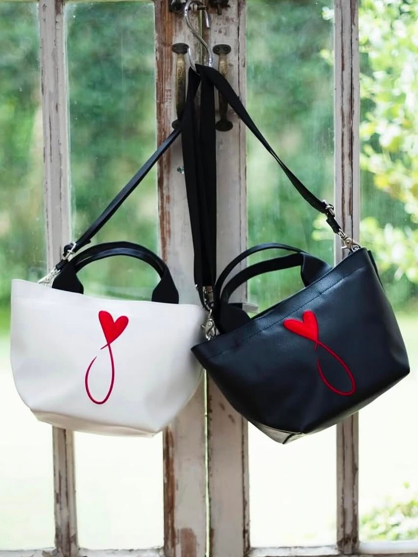Tiphanie Shoulder バック ブラック×レッド メゾンオノレ パリMAISON HONORE PARIS