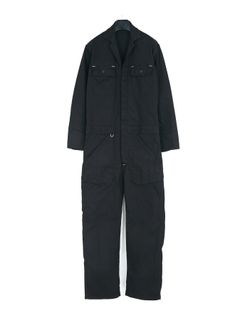 【予約品 9月27日(日) 締切】10oz オーガニックコットン ストレッチデニム エンジニア カバーオール / Over Drive / BLACK
