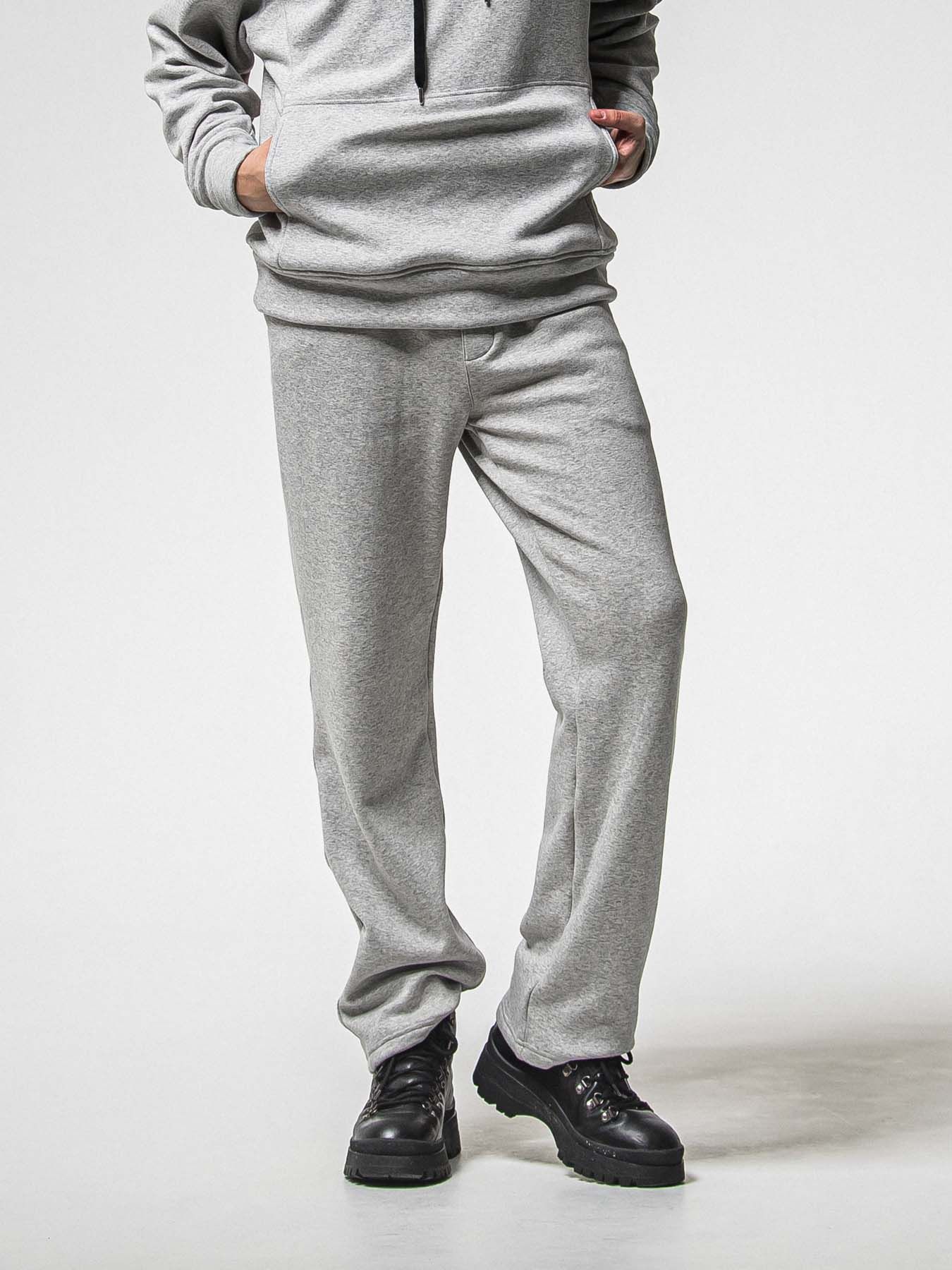 【予約品 8月31日(日) 締切】 VELOURS FLEECE WIDE TUCK PANTS / ベロアフリース ワイドタックパンツ / グレー