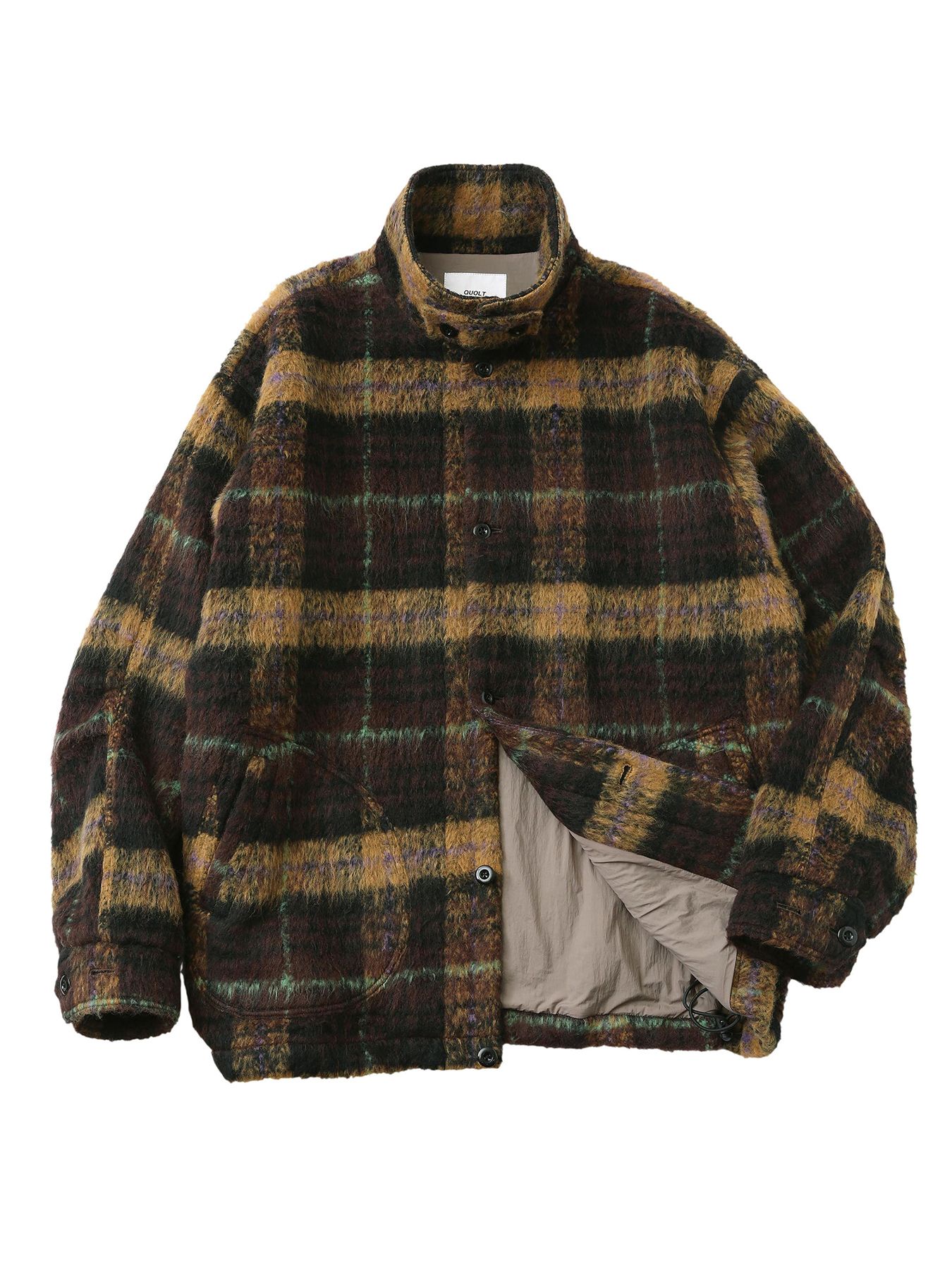 【予約品】WOOLY JKT / ブラウン×マスタード【QUOLT】