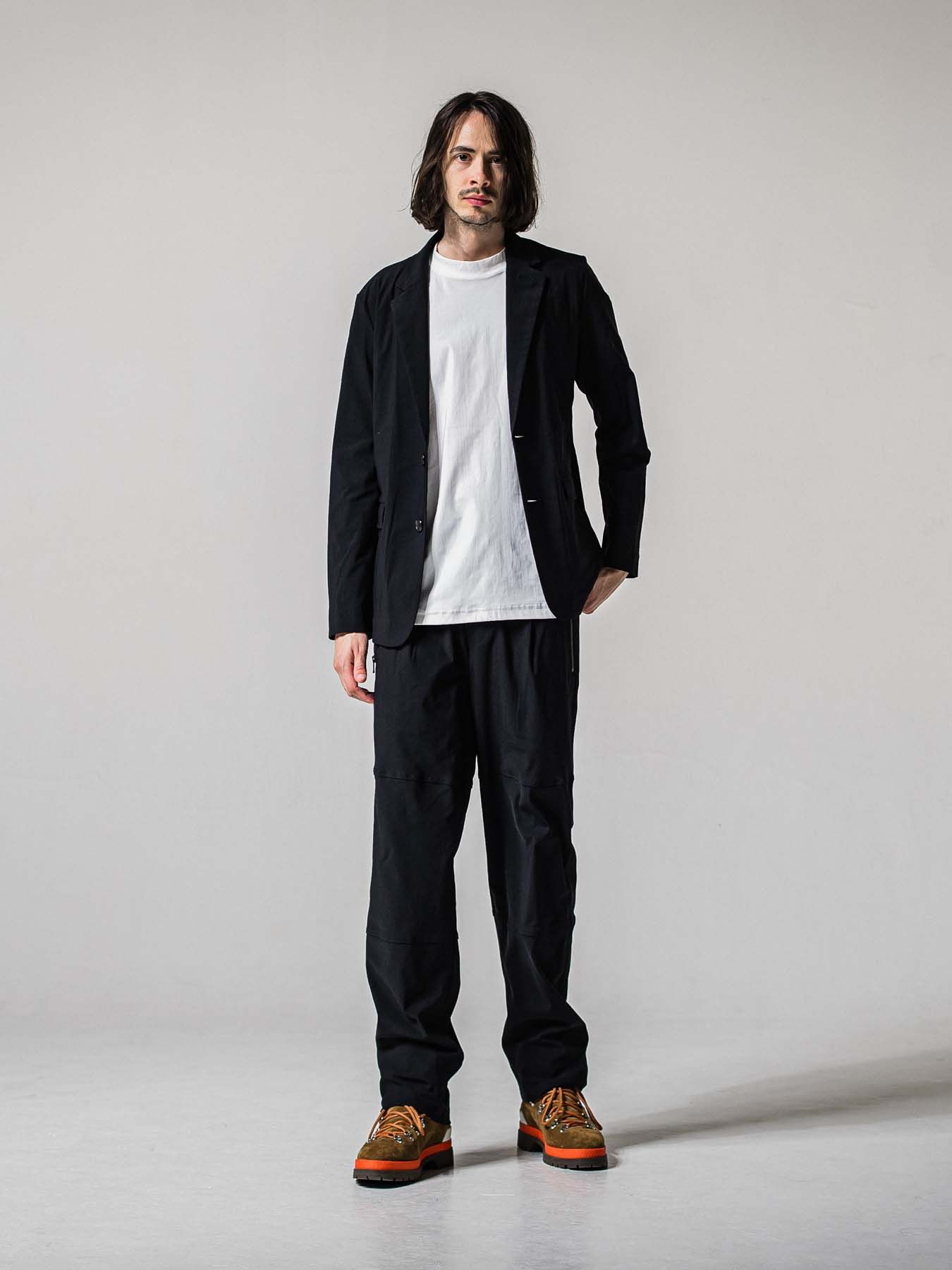 【予約品 11月16日(日) 締切】JONSON LINE WIDE PT / ジョンソン ライン ワイドパンツ / ブラック×ブラック