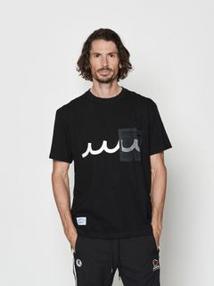 【予約品 10月9日(木) 締切】muta  Mesh Trimming Pocket Tee / Tシャツ / ブラック×ブラック【Acanthus × muta MARINE】