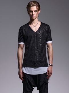 【予約品 1月4日(日) 締切】Layered-T / ドレイヤードTシャツ / ブラック