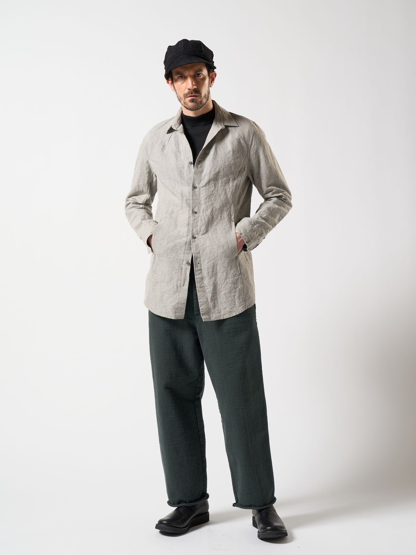 【予約品】 ex.heavy wide pants / ワイドパンツ / ダーク・グリーン