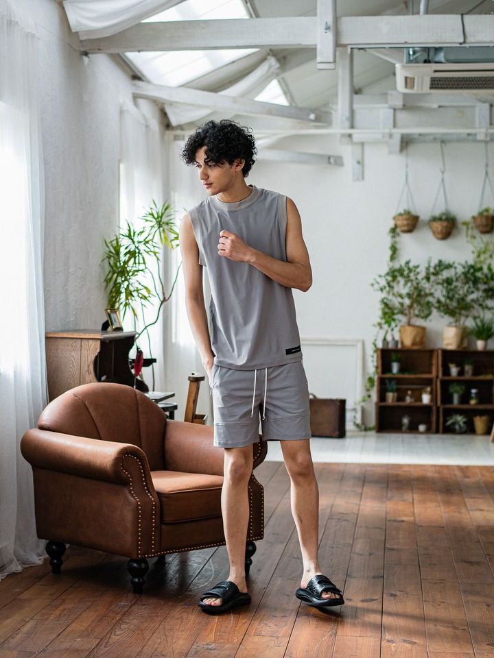 《予約品3月3日18：00締め》 Johnson NYLON HP / ハーフパンツ / グレー・ホワイト