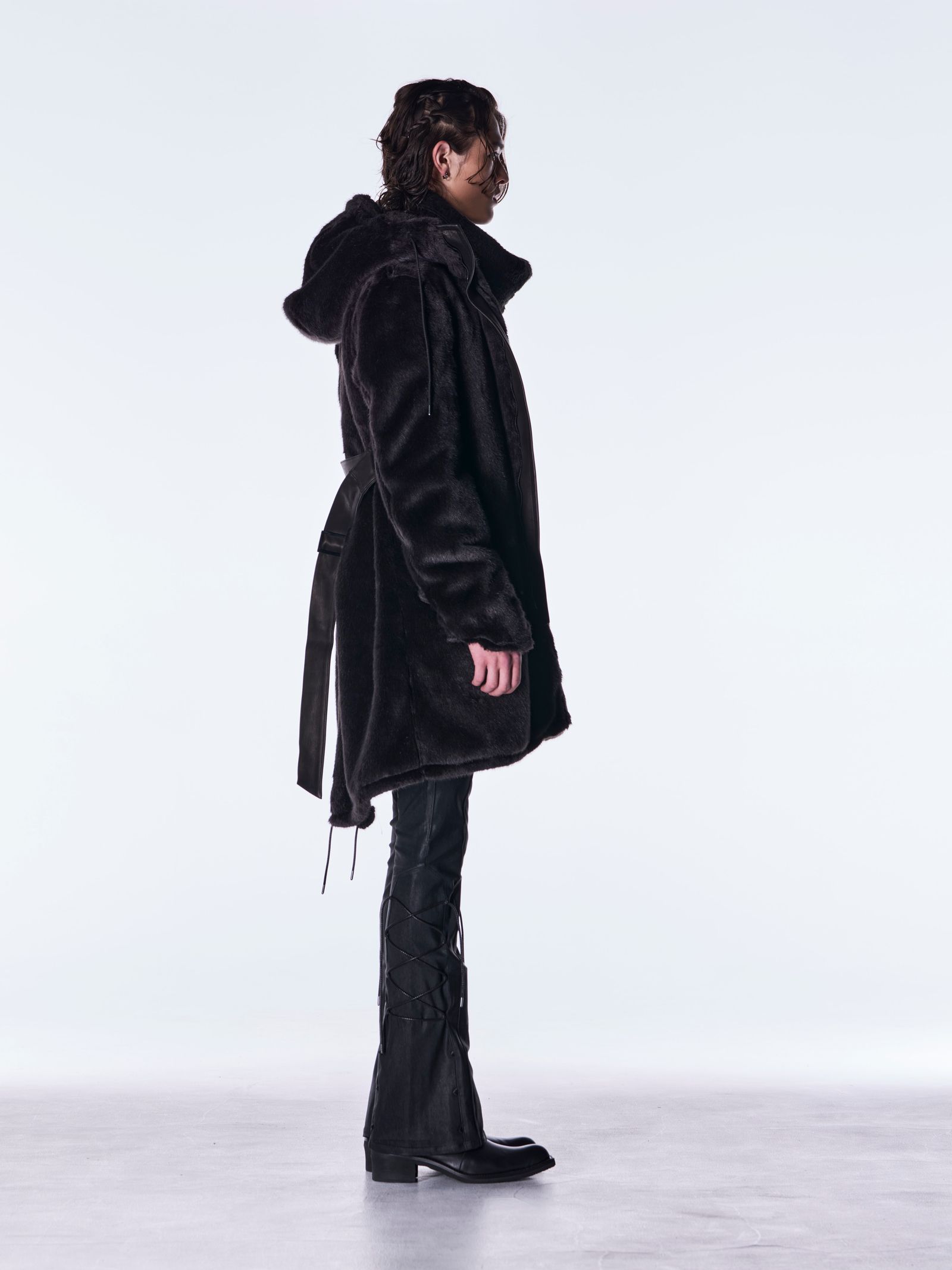 【予約品 6月29日(月) 締切】Fur Mods Coat / ファーモッズコート / ブラック