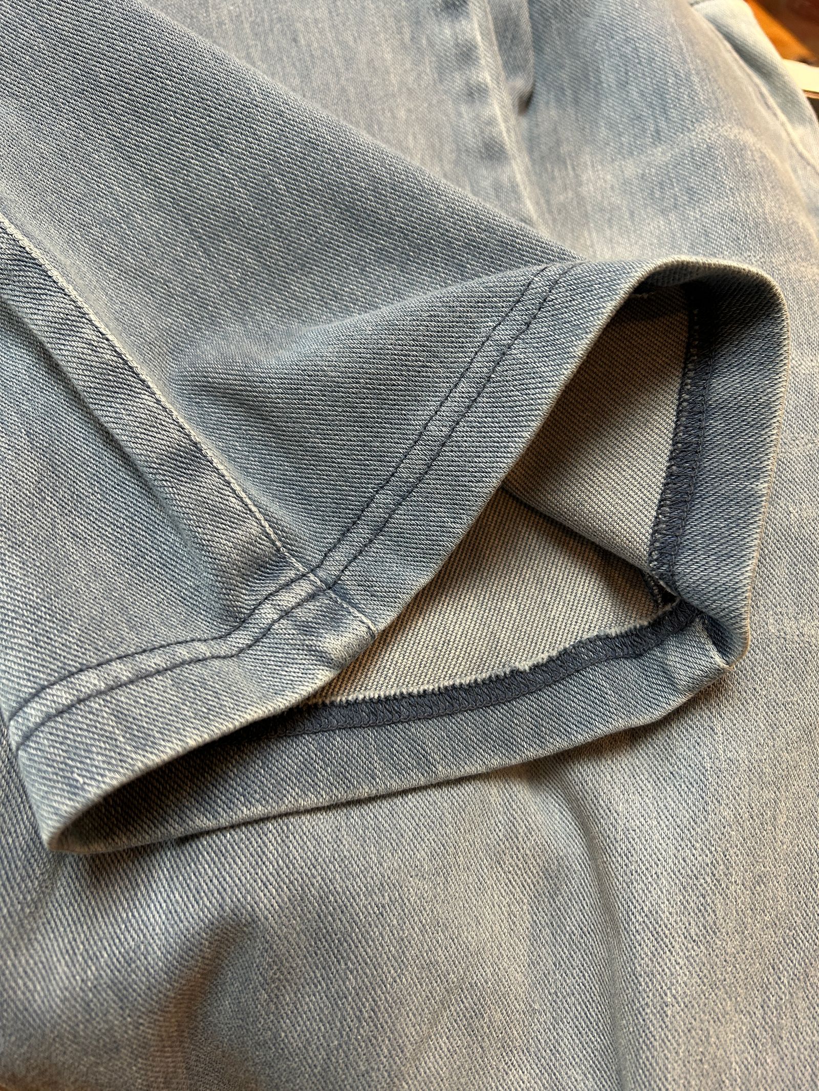 DENIM JERSEY WIDE PT / デニムジャージワイドパンツ / ライトインディゴ