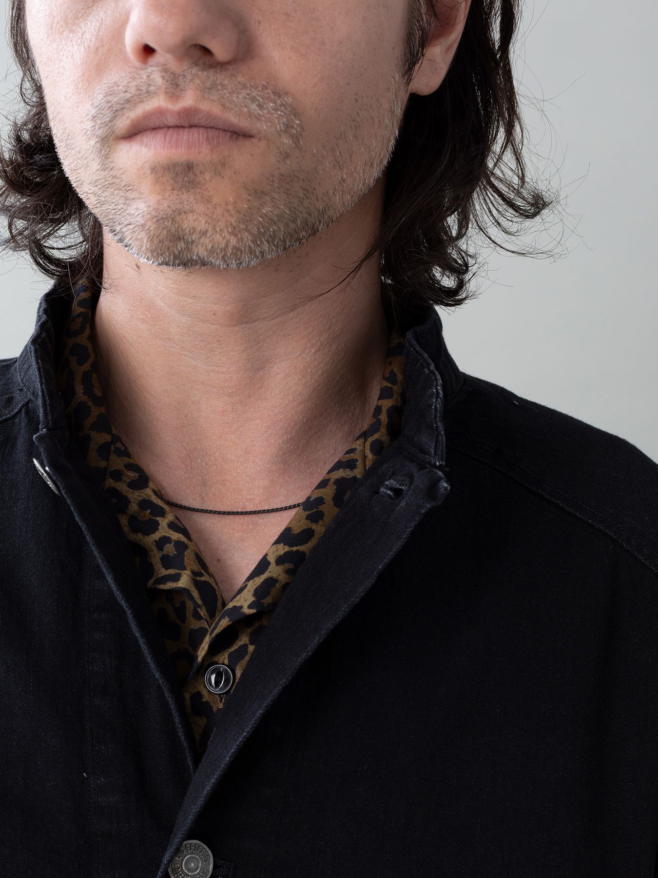 【予約品 5月27日(水) 締切】BOURGERON-DENIMJACKET aged / エイジド加工 ライトオンスデニム シャツジャケット / ブラック