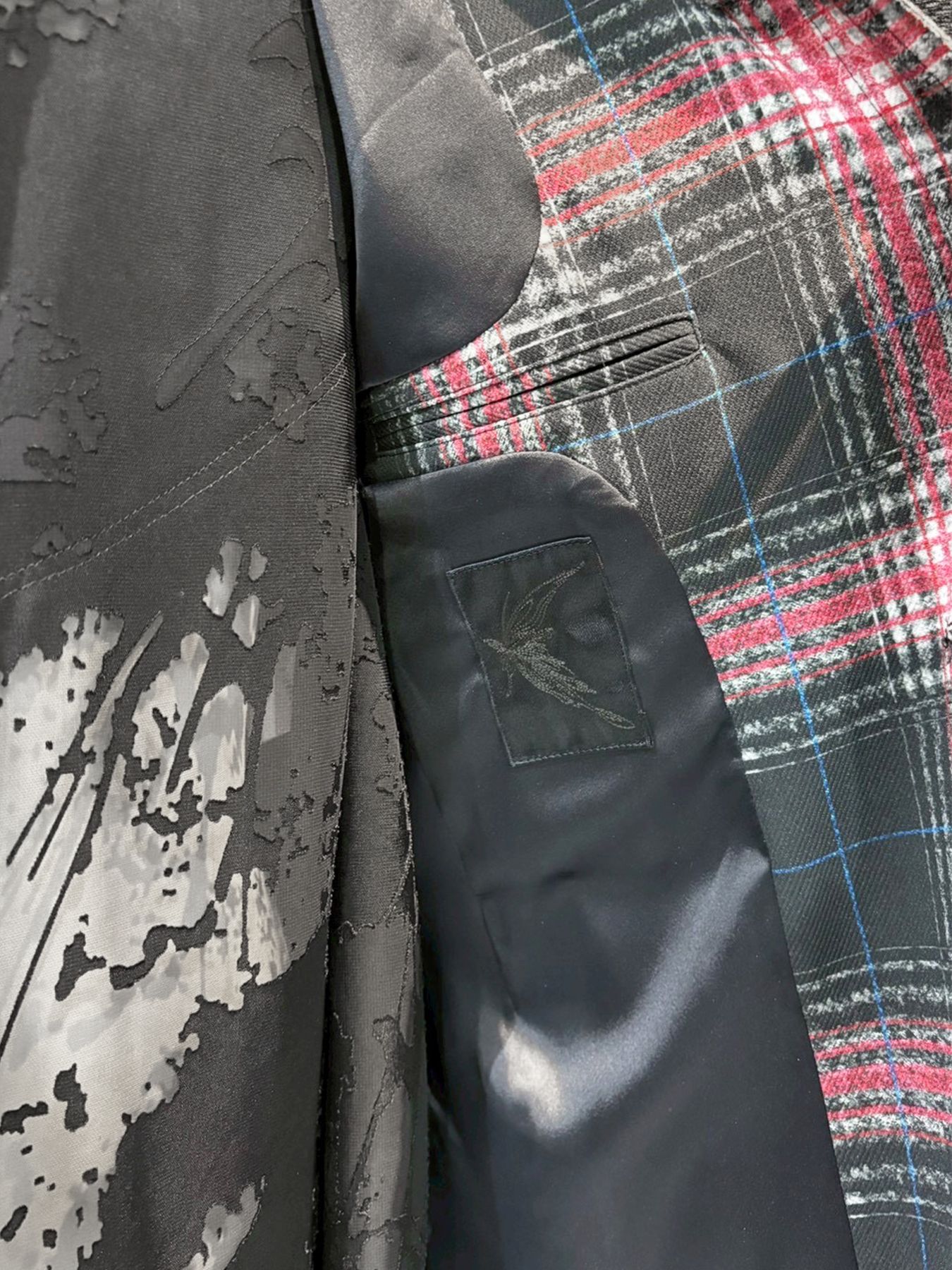 【予約品 1月4日(日) 締切】Trimming Stand Collar Jacket / トリミング スタンドカラージャケット / ブラック&ピンク