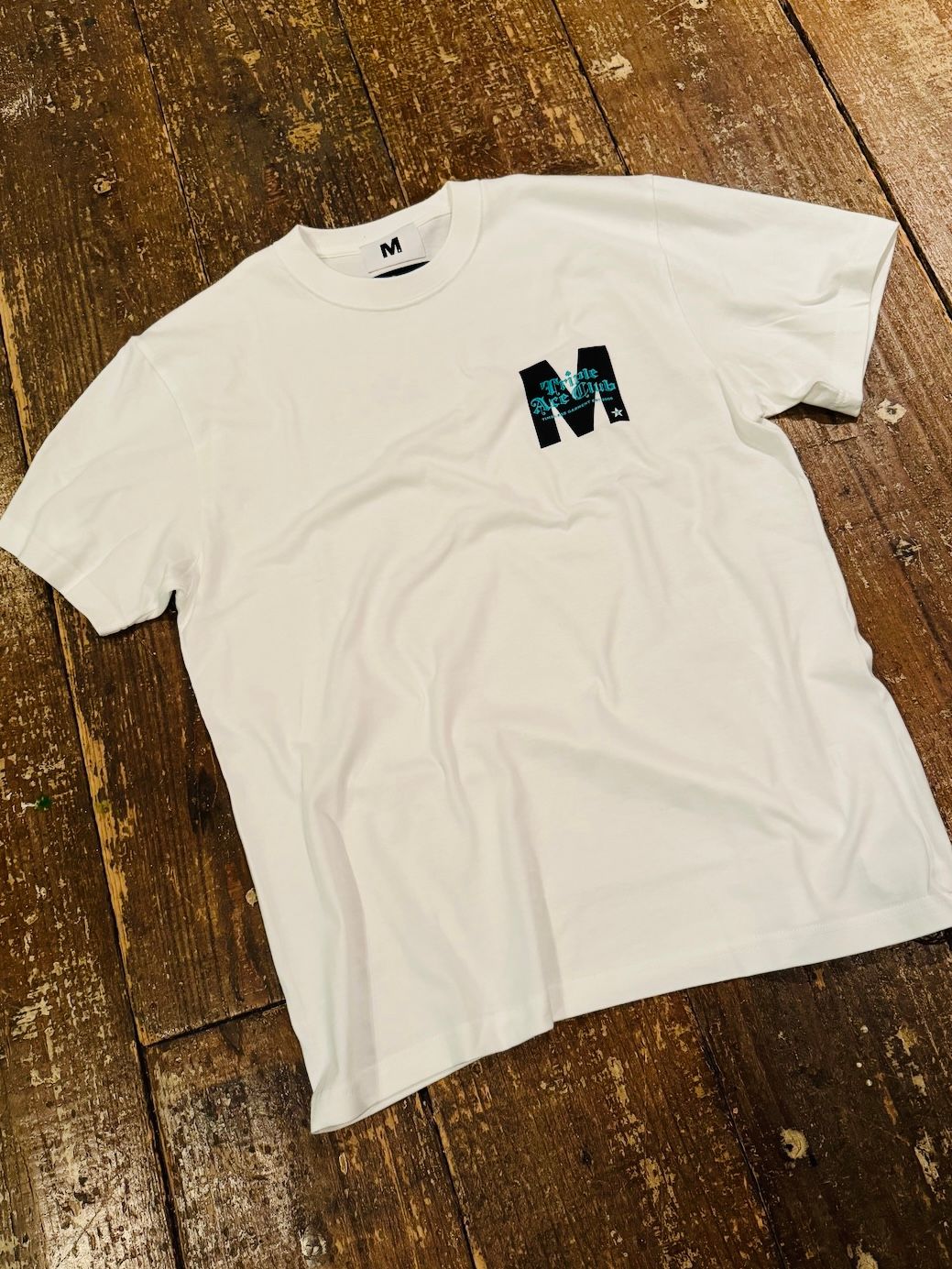 M / t-shirts (TRIPLE ACE CLUB × M)ホワイト