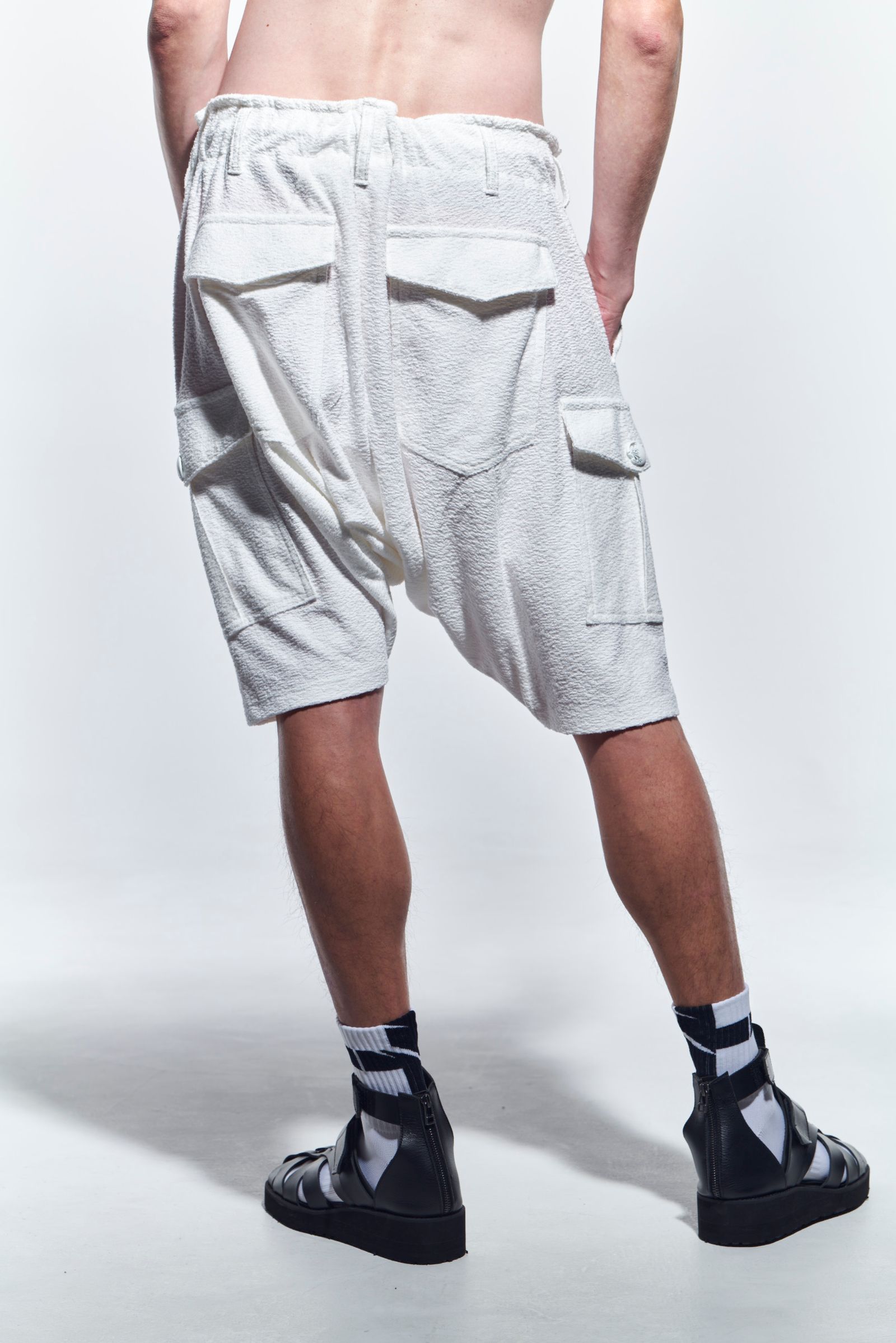 《予約品》 SaruelHalfPants サルエルパンツ PileJersey / White 【kiryuyrik】 5月入荷予定