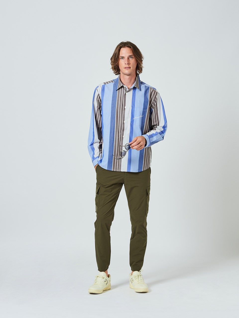 (予約品2023年10月19日18時締め) Random Stripe Shirts Jacket / シャツジャケット / ブルー