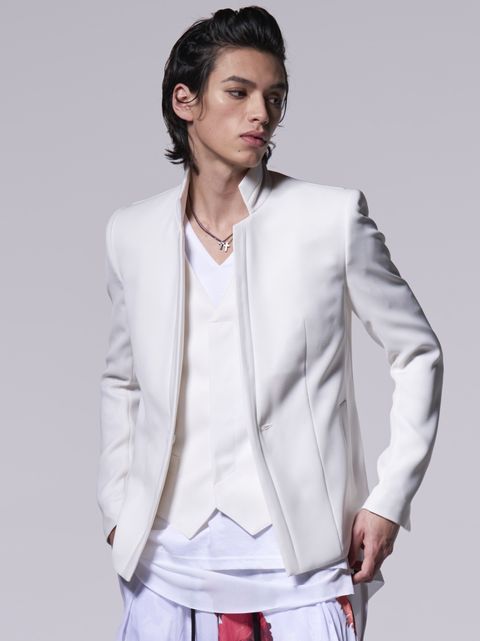 《予約品》 StandCollarShortJacket / スタンドカラーショートジャケット / ホワイト